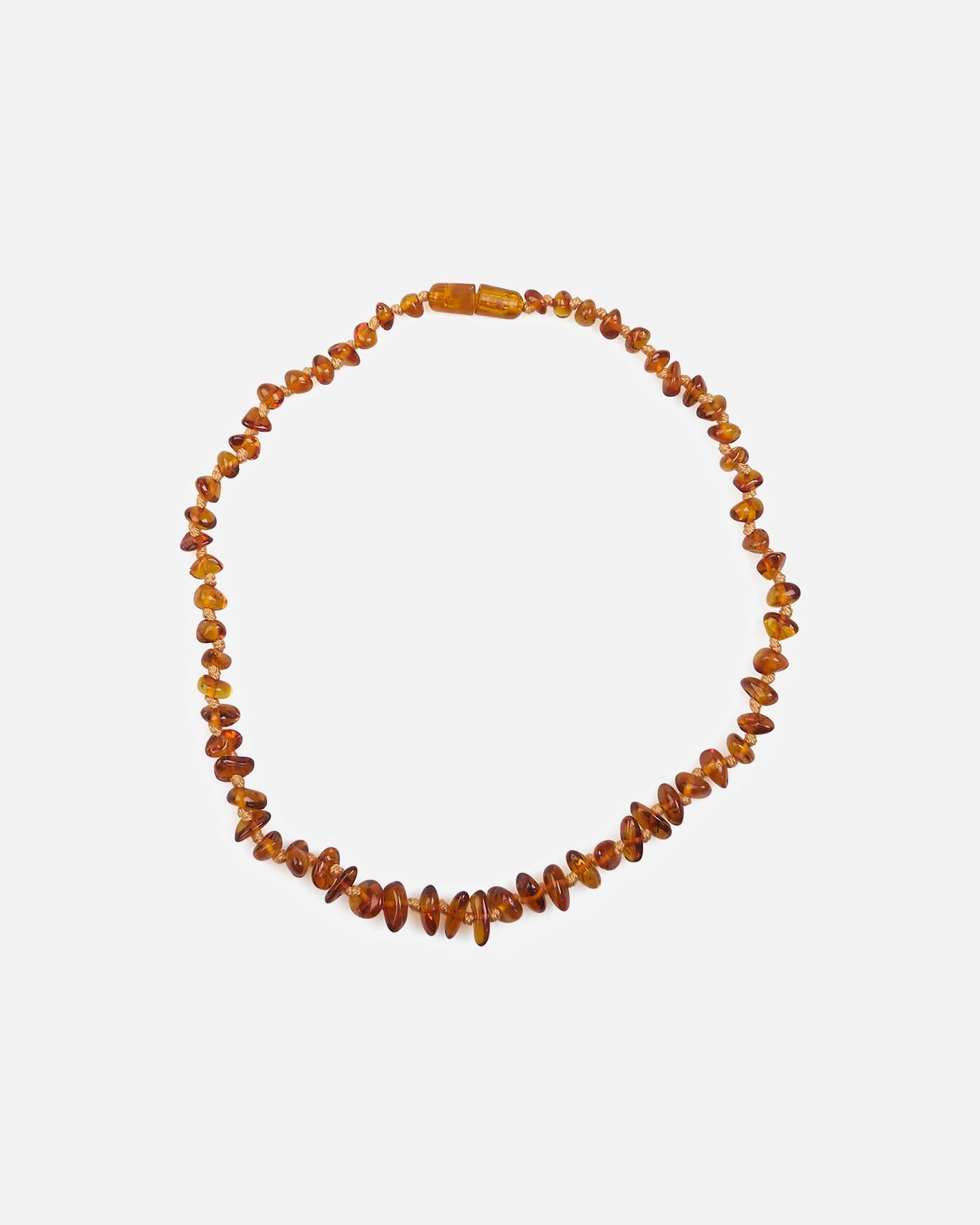 Kette für Unisex Grünspecht Naturprodukte Bernsteinkette - Flachbarock cognac 1 Stück