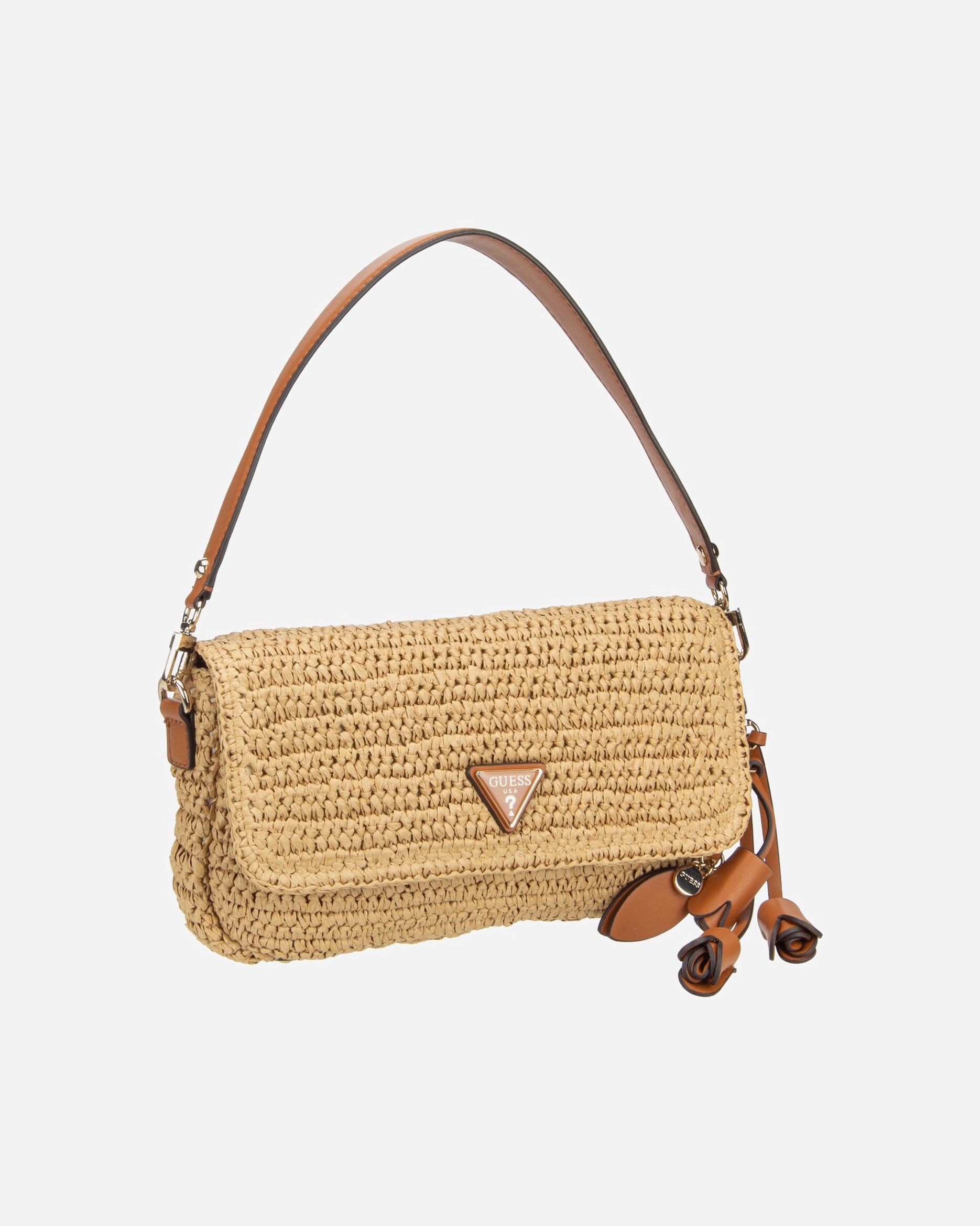 Handtasche für Weiblich Guess Handtasche Ofelia Flap Shoulder Natural/Cognac