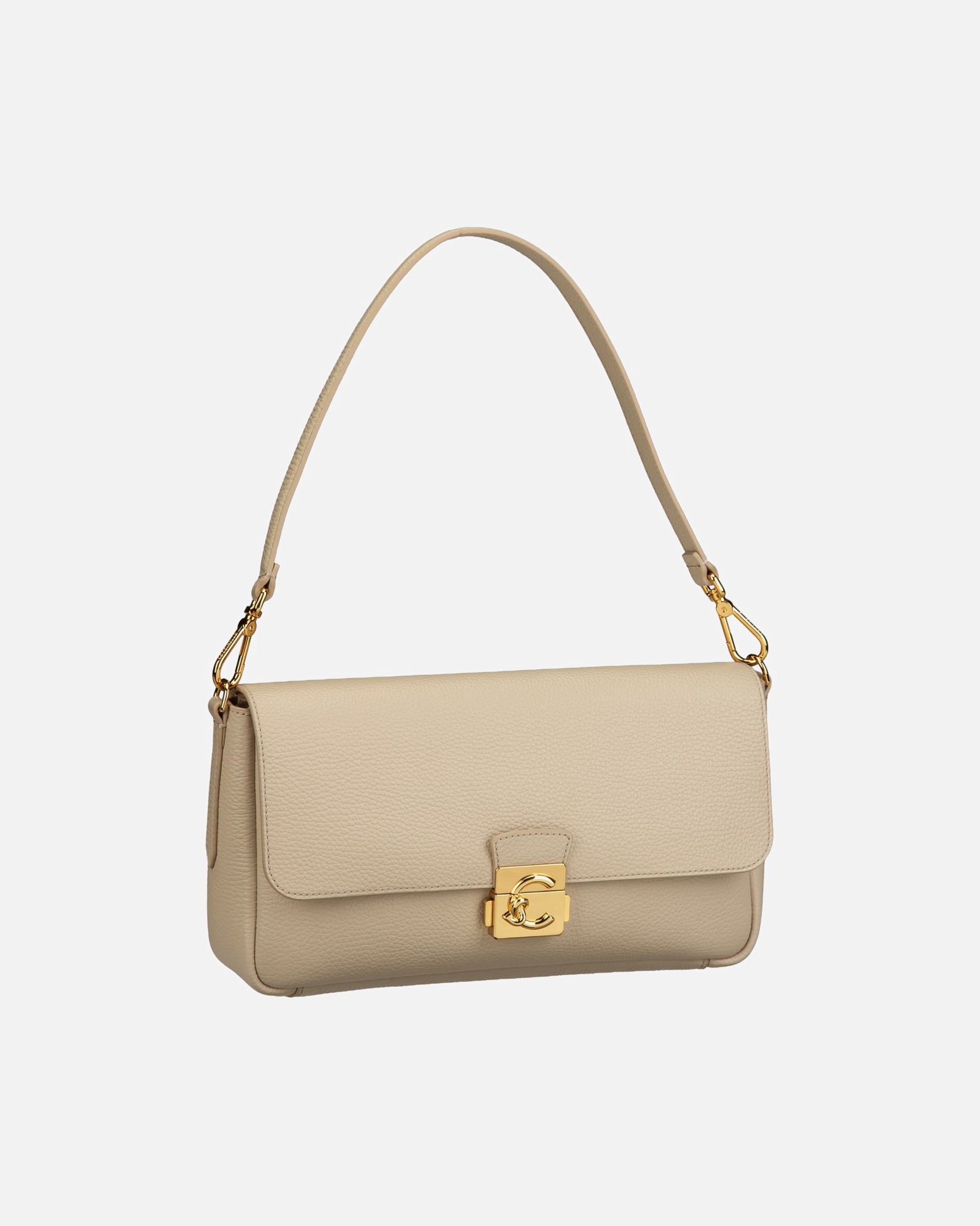 Handtasche für Weiblich Coccinelle Handtasche C-Me Lock Sandshell