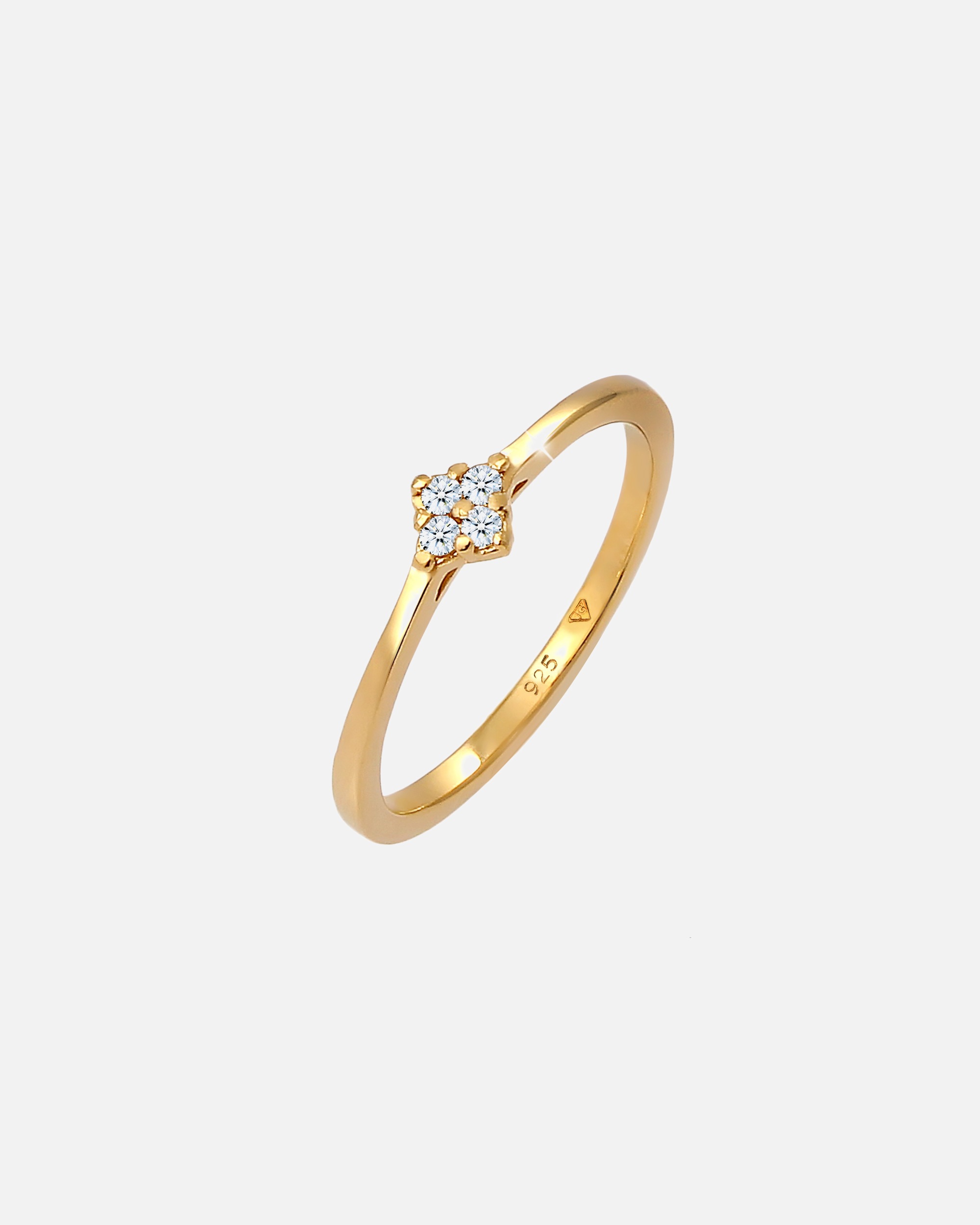 Ring für Weiblich Elli DIAMONDS Verlobung Klassisch Diamant 0.06 ct. 925 Silber 58