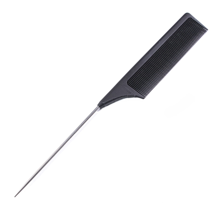 hair2heart - Nadel-Stielkamm Carbon - Antistatisch, Anti-Frizz, Toupierkamm, Abteilkamm Haarextensions