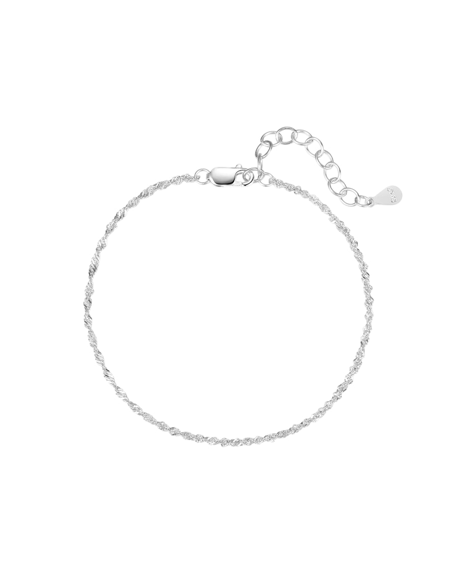 Hey Happiness Feines Gliederarmband aus 925 Silber Damen