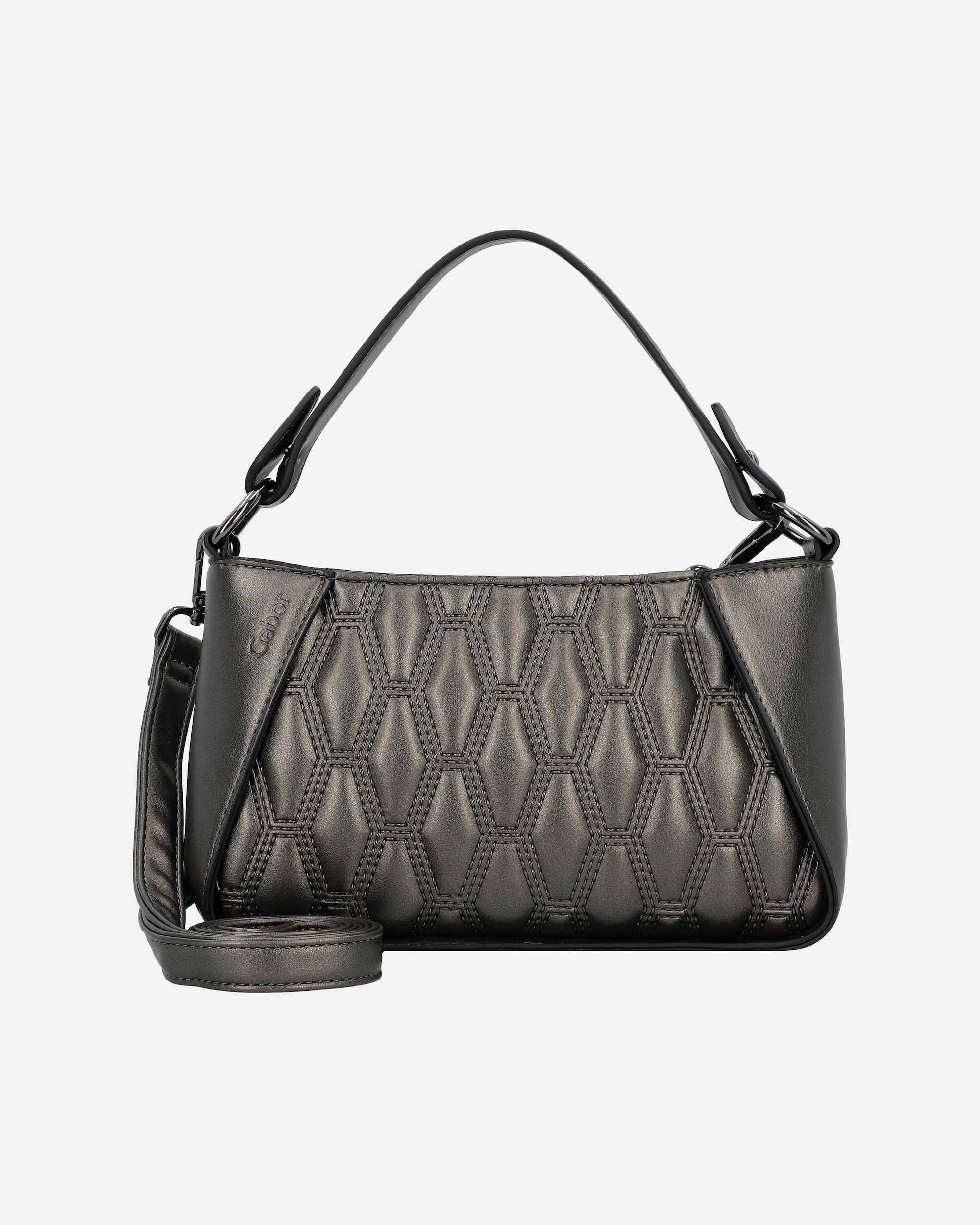 Clutch für Weiblich Gabor Benira Schultertasche metallic grey