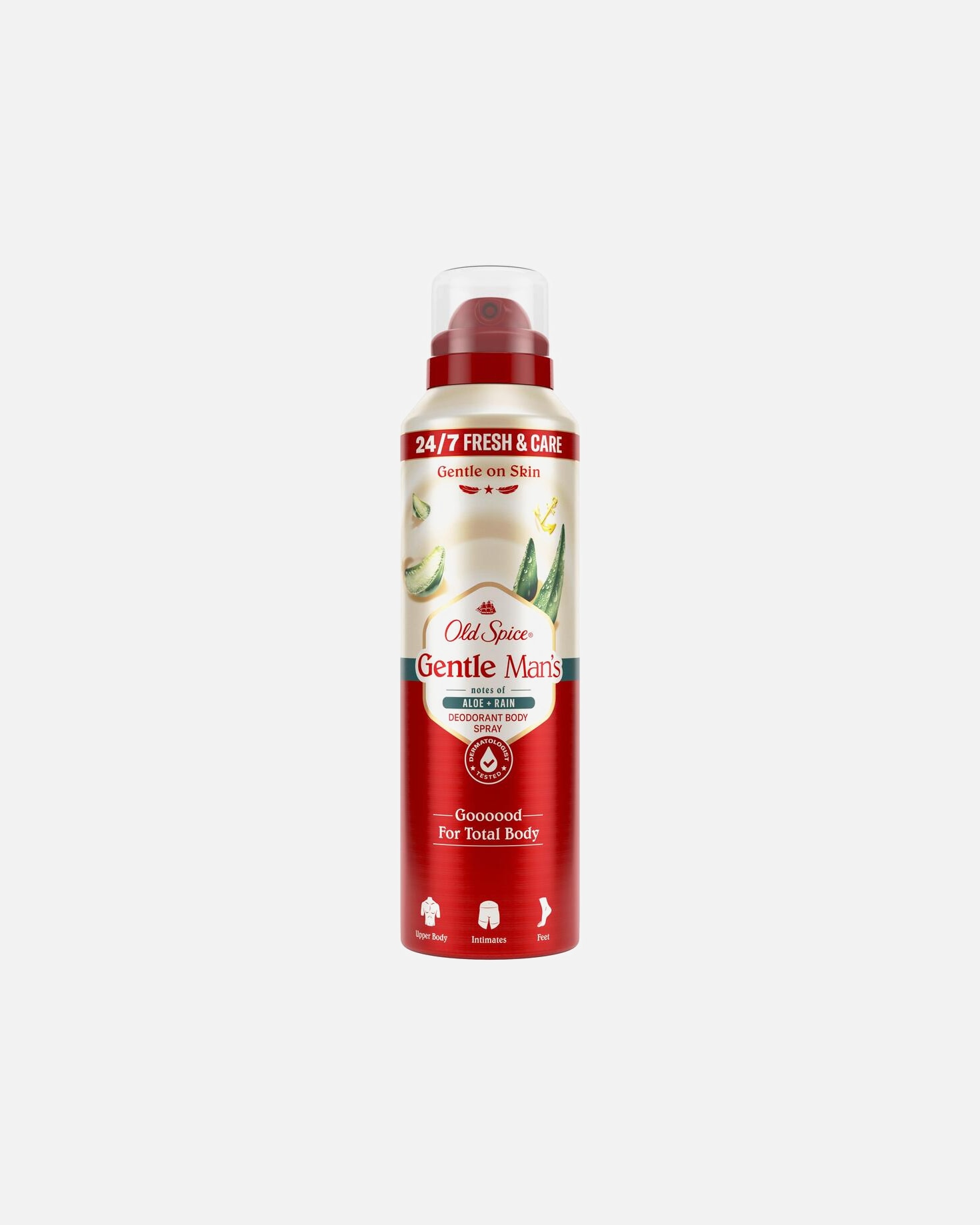 Deodorant für Unisex Old Spice Gentle Man's Bodyspray Aloe & Rain 1x140ml
