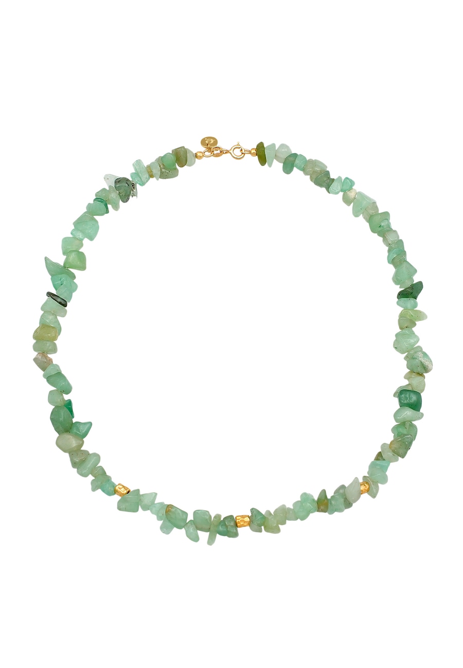 Elli PREMIUM Aventurin Choker 925 Silber vergoldet 40 Damen