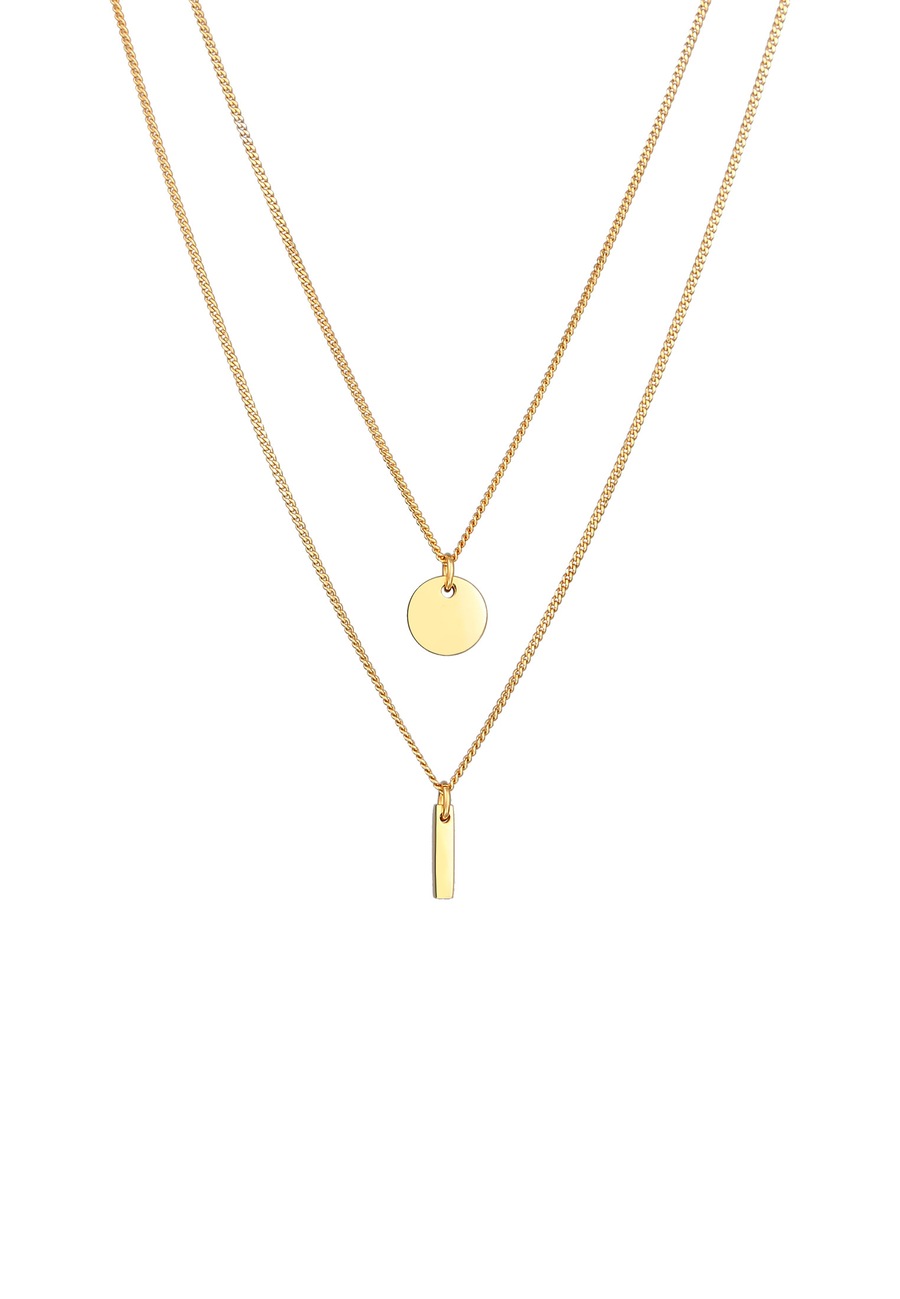 Elli 2-lagig Layer Kreis Stab Geo 925 Silber 55 Damen