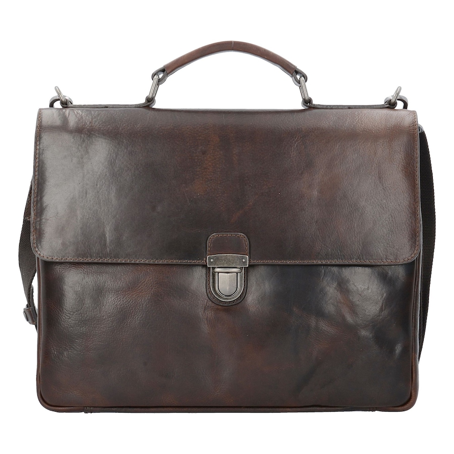 Leonhard Heyden Roma Aktentasche Leder 39 cm Laptopfach braun Braun Herren