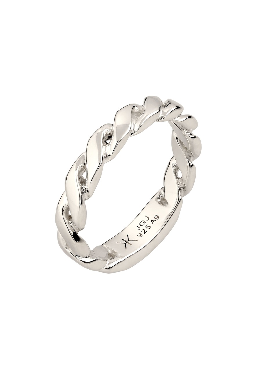 KUZZOI Bandring Twist Design 925 Sterling Silber 62 Herren
