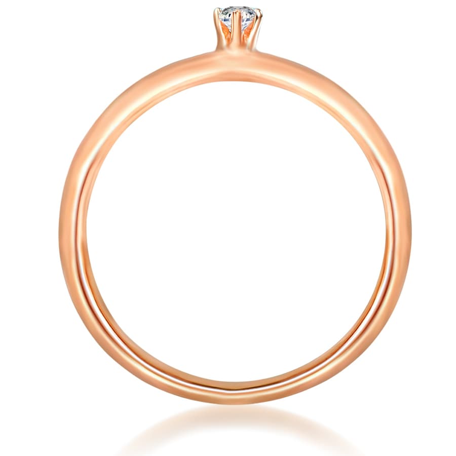Trilani Ring Sterling Silber Zirkonia in Roségold 50 Damen
