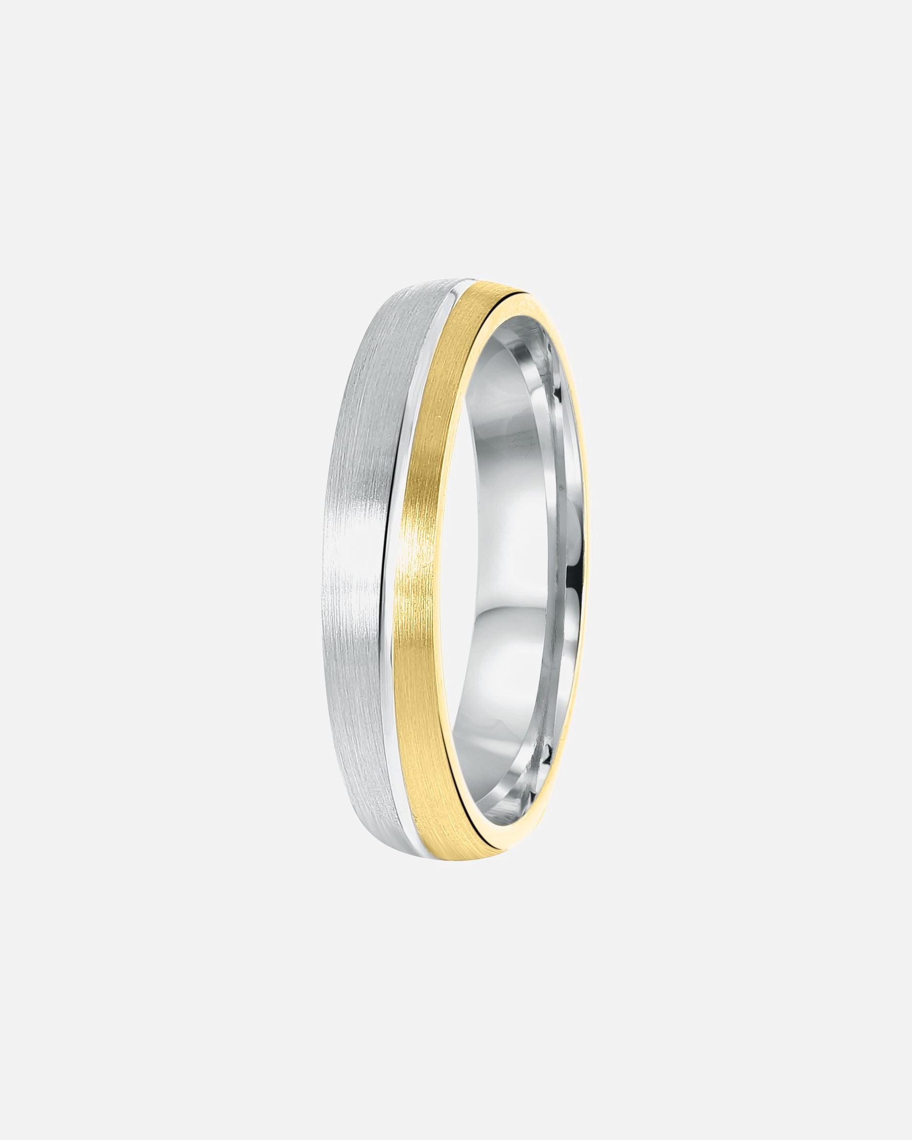 Ring für Männlich Lucardi Ringe 'Zaragoza' 925 Silber - silbern-goldfarbig 64mm