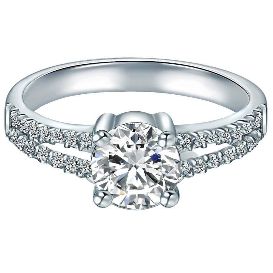 Trilani Ring aus Sterling Silber in silber mit Zirkonia 54 Damen