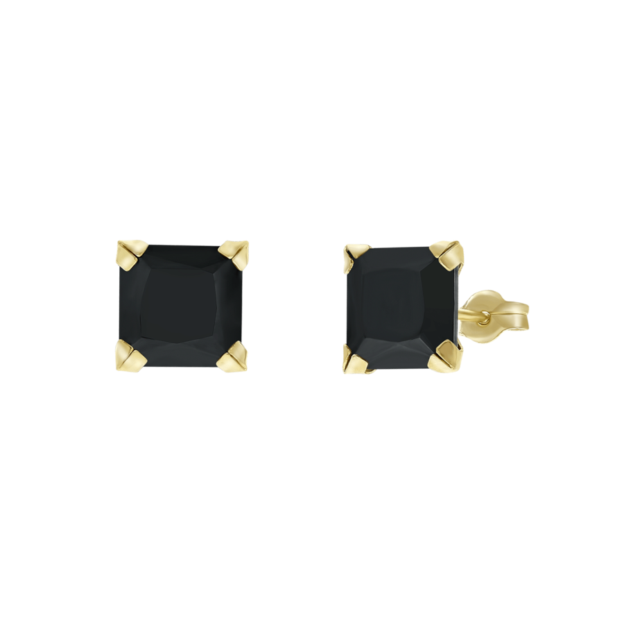 Lucardi Ohrringe 585 Gold Schwarz Damen