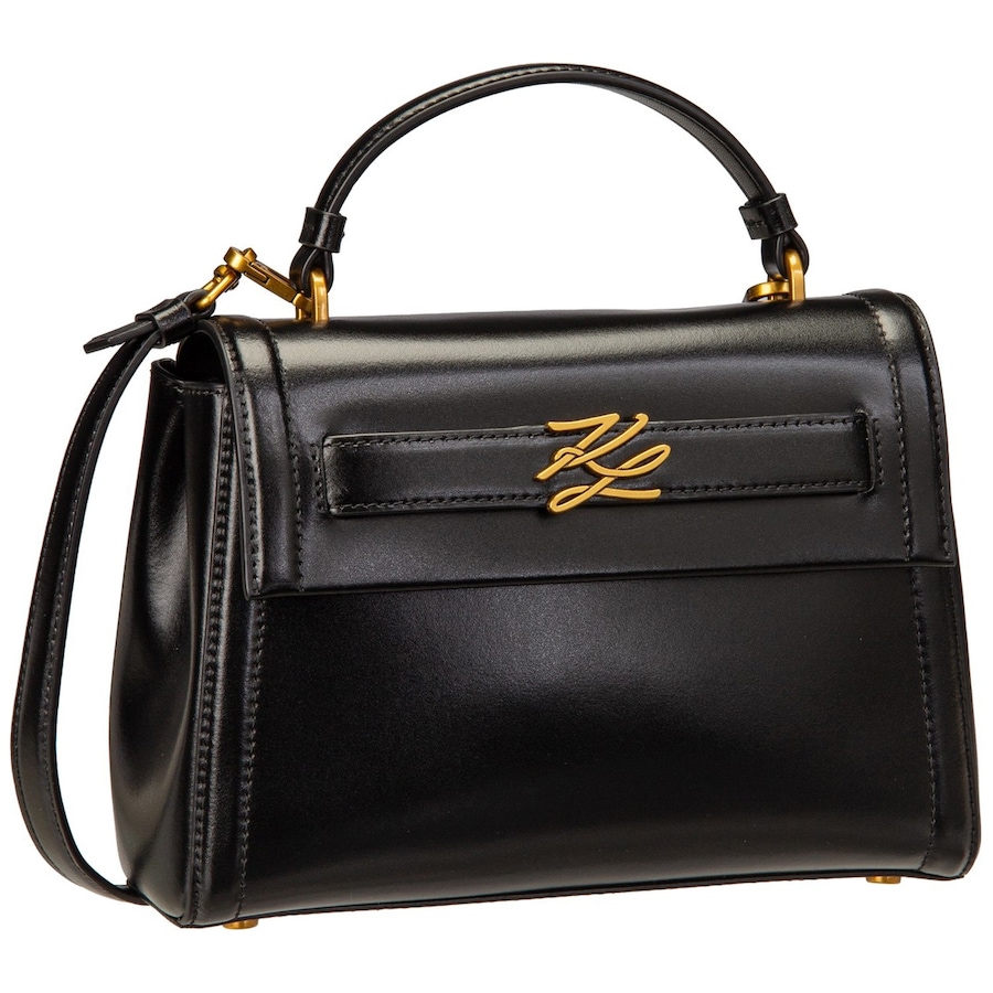 Karl Lagerfeld Handtasche K/Autograph SM Top Handle Black/Gold Schwarz Damen