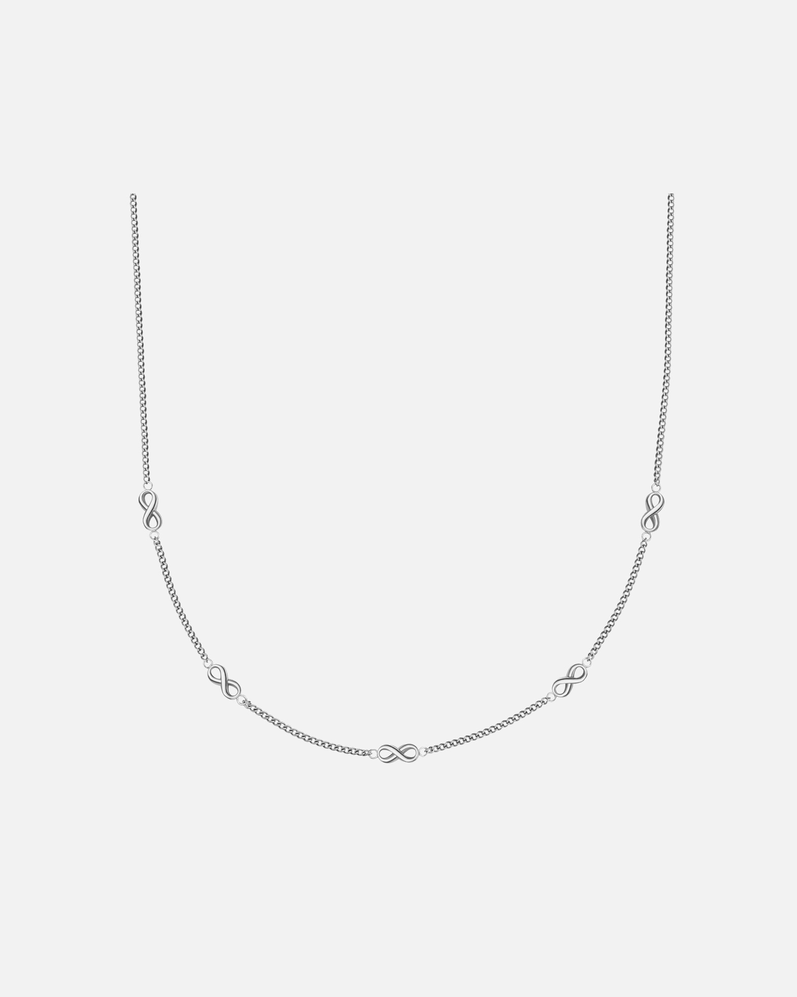 Halskette für Weiblich Glanzstücke München Halskette Infinity aus Edelstahl in Silber 40,0 cm Kettenlänge + 5,0 cm Verlängerun
