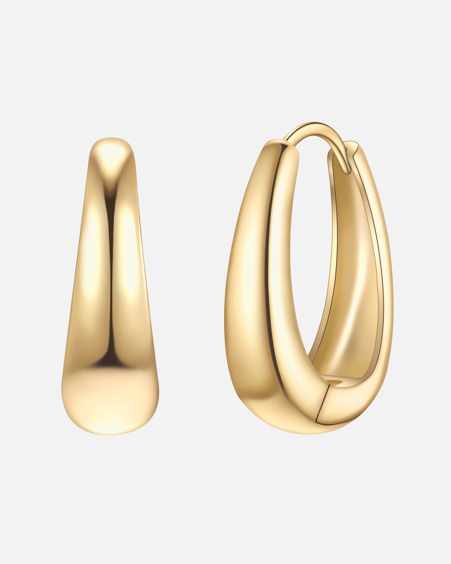Creolen für Weiblich Glanzstücke München Creolen Sterling Silber gelbgold 22,1 mm