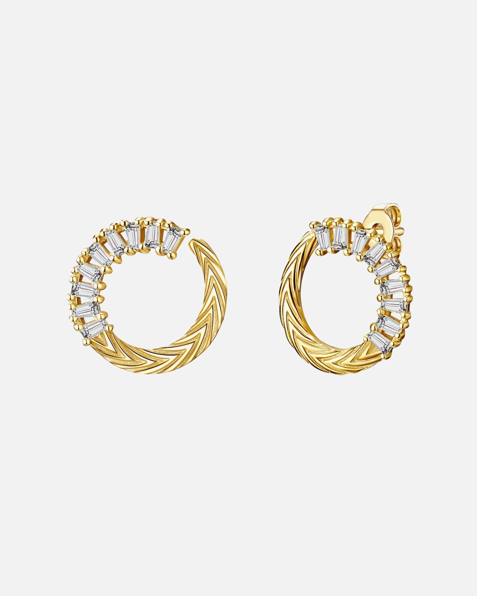 Ohrringe für Weiblich Glanzstücke München Ohrstecker Sterling Silber Zirkonia in Gelbgold 15,3 mm
