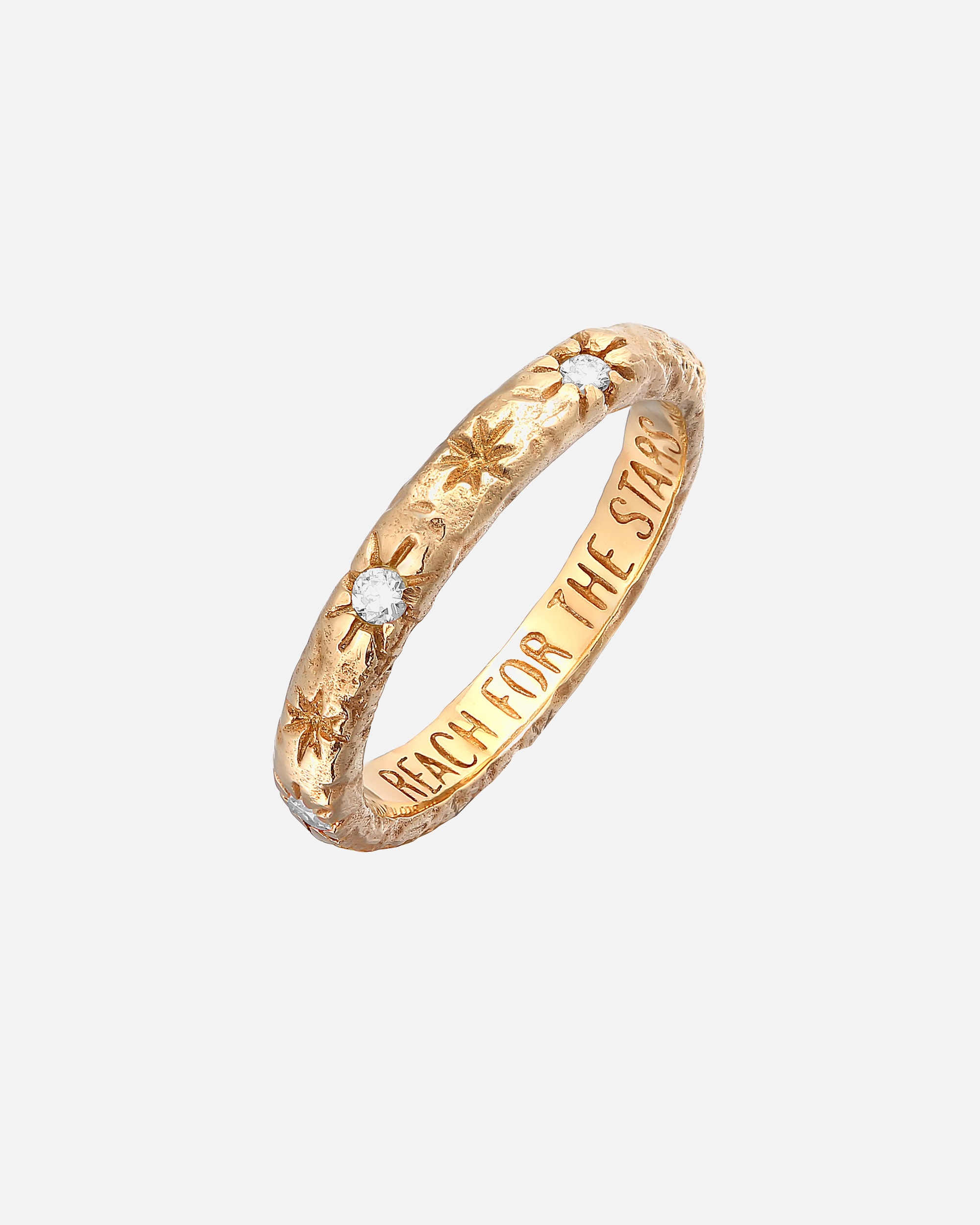 Ring für Weiblich Haze & Glory Default Brand Line Stern Topaz Weiß 375 Gelbgold - Starlover 52