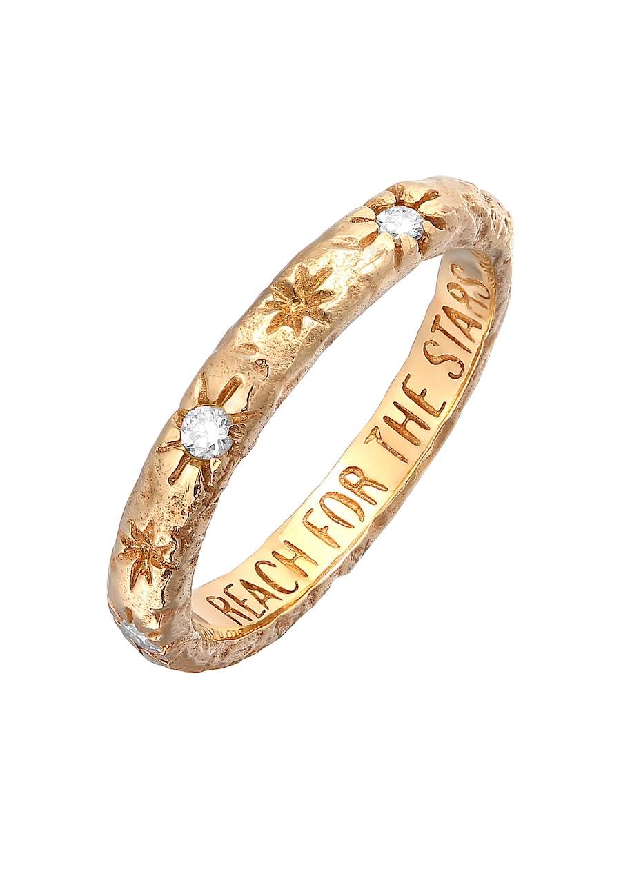 Haze & Glory Stern Topaz Weiß 375 Gelbgold - Starlover 56 Damen