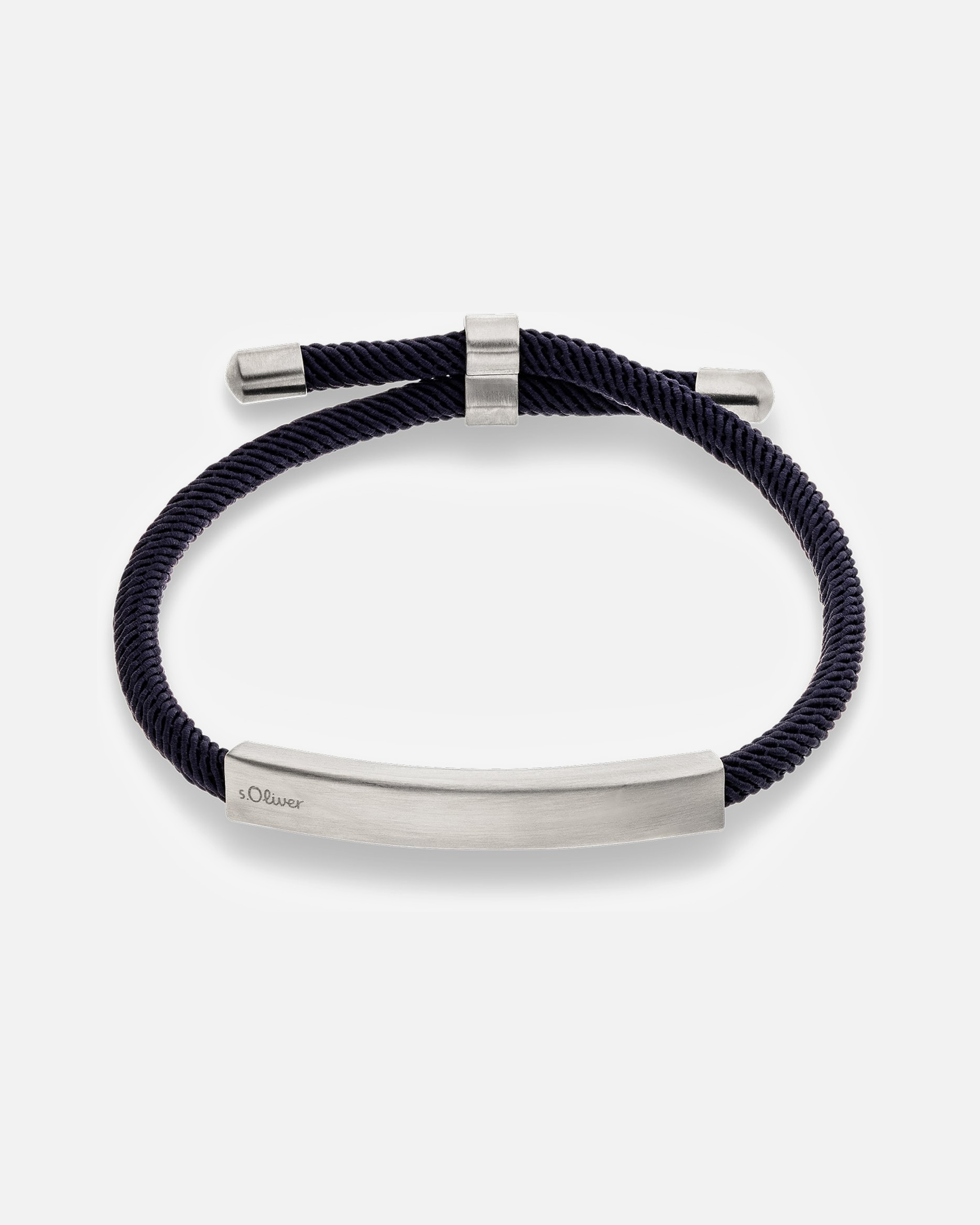 Armband für Männlich s.Oliver Armband Edelstahl, Textil blau