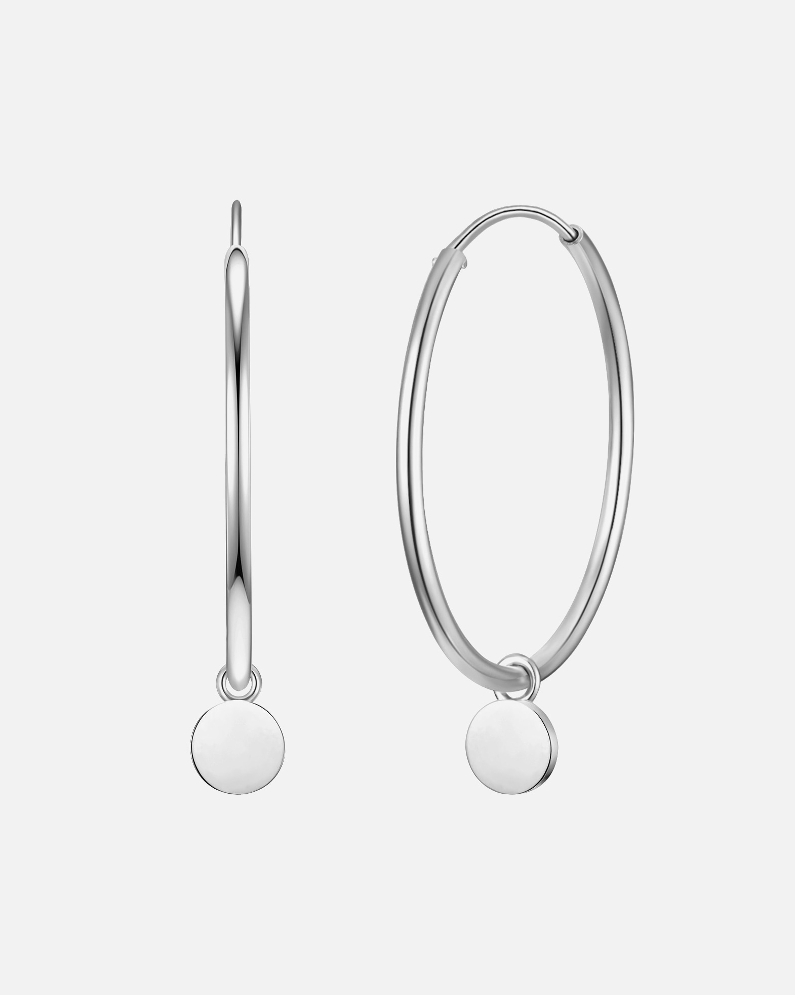 Creolen für Weiblich Glanzstücke München Creolen Kreis Sterling Silber in Silber 8,5 mm