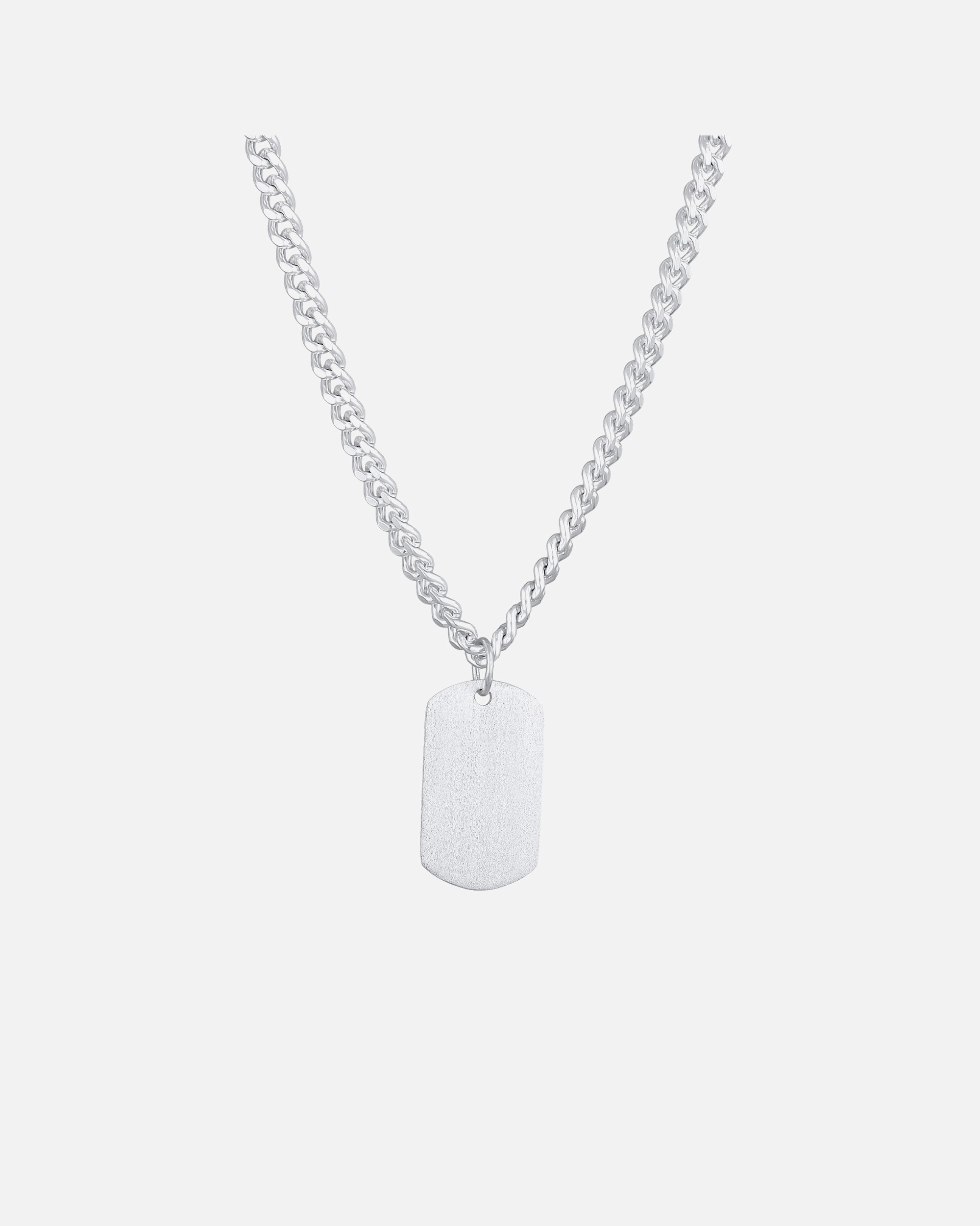 Halskette für Männlich KUZZOI Panzerkette Anhänger Platte 925 Silber 50