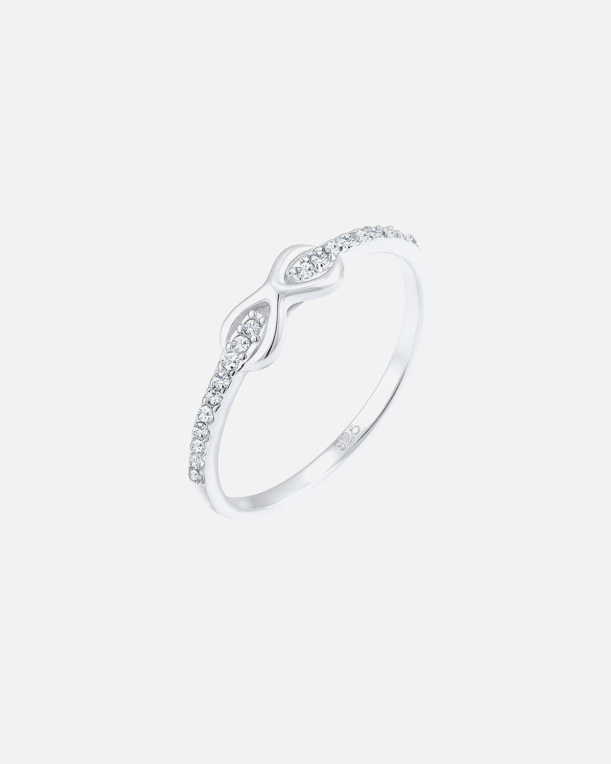 Ring für Weiblich Elli Infinity Kristalle Edel Cute 925 Silber 54
