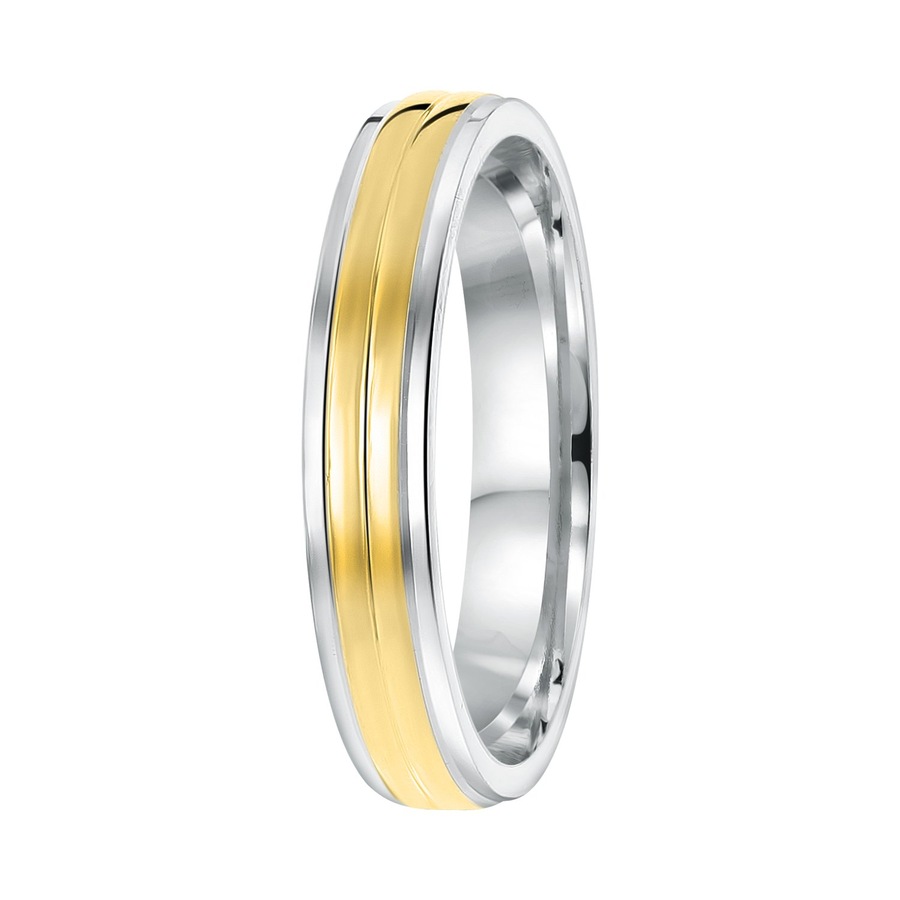 Lucardi Ringe 'San Sebastian' 925 Silber - silbern-goldfarbig 66mm Herren