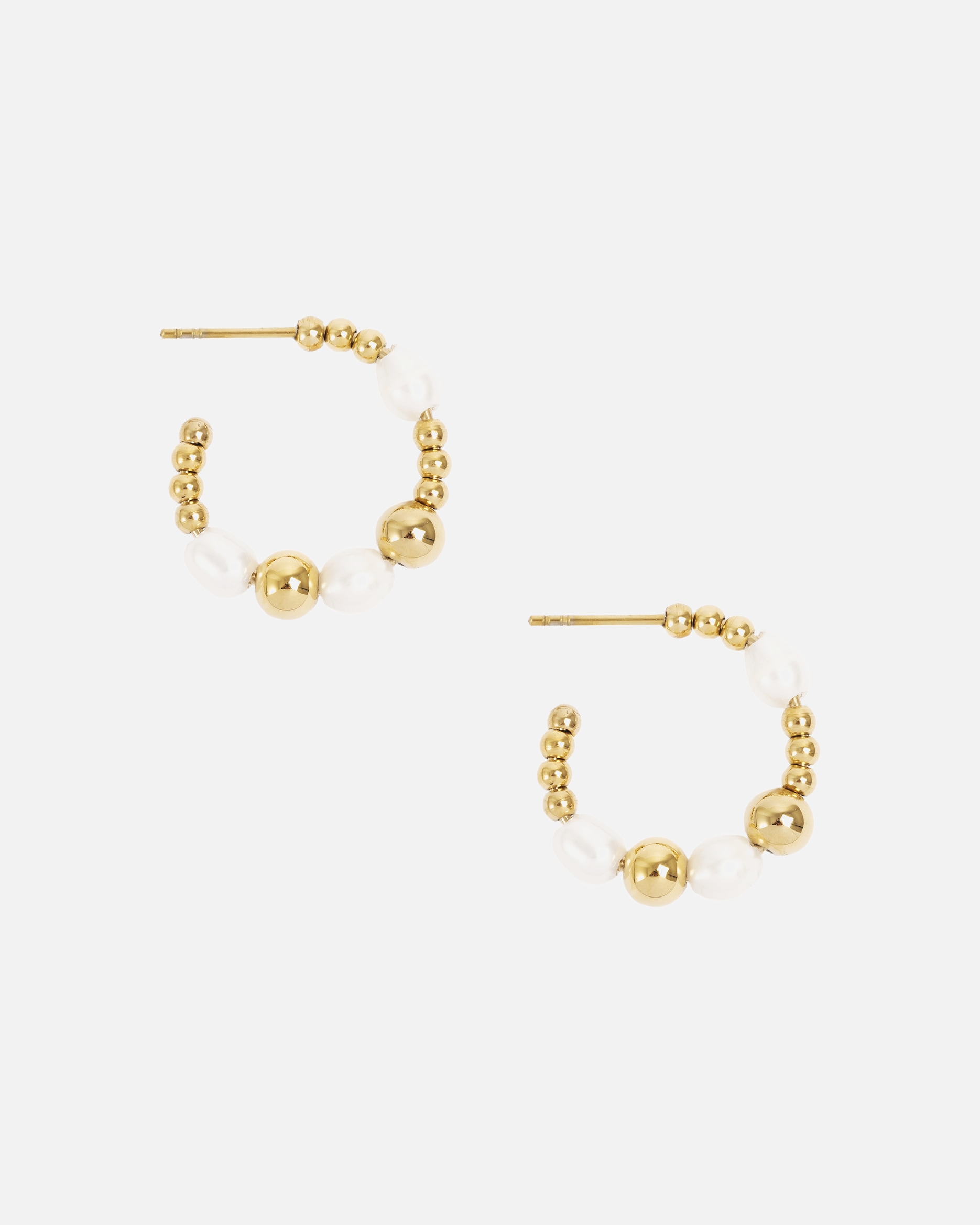 Ohrringe für Weiblich A&C Oslo – Nordic Design Jewellery Default Brand Line Ohrringe 'Tone Damli - Pearls' gold