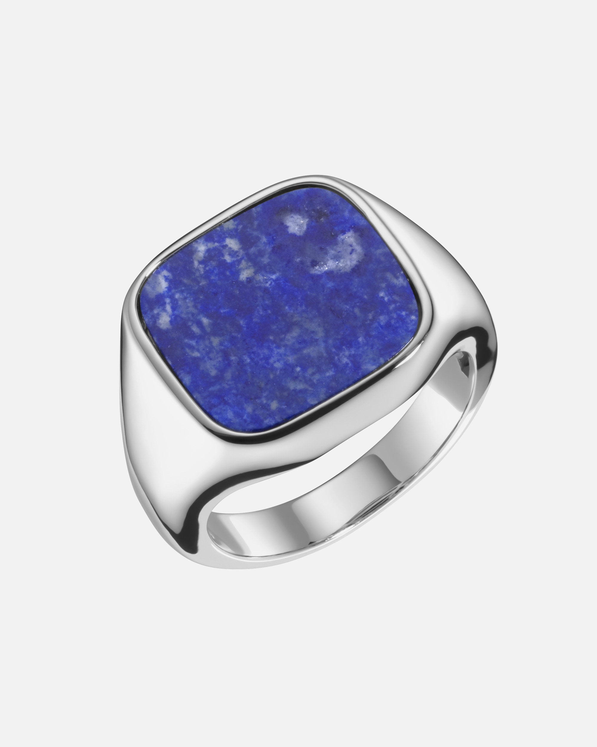Ring für Unisex Giorgio Martello Milano Ring Siegelring mit Lapis, Silber 925 62