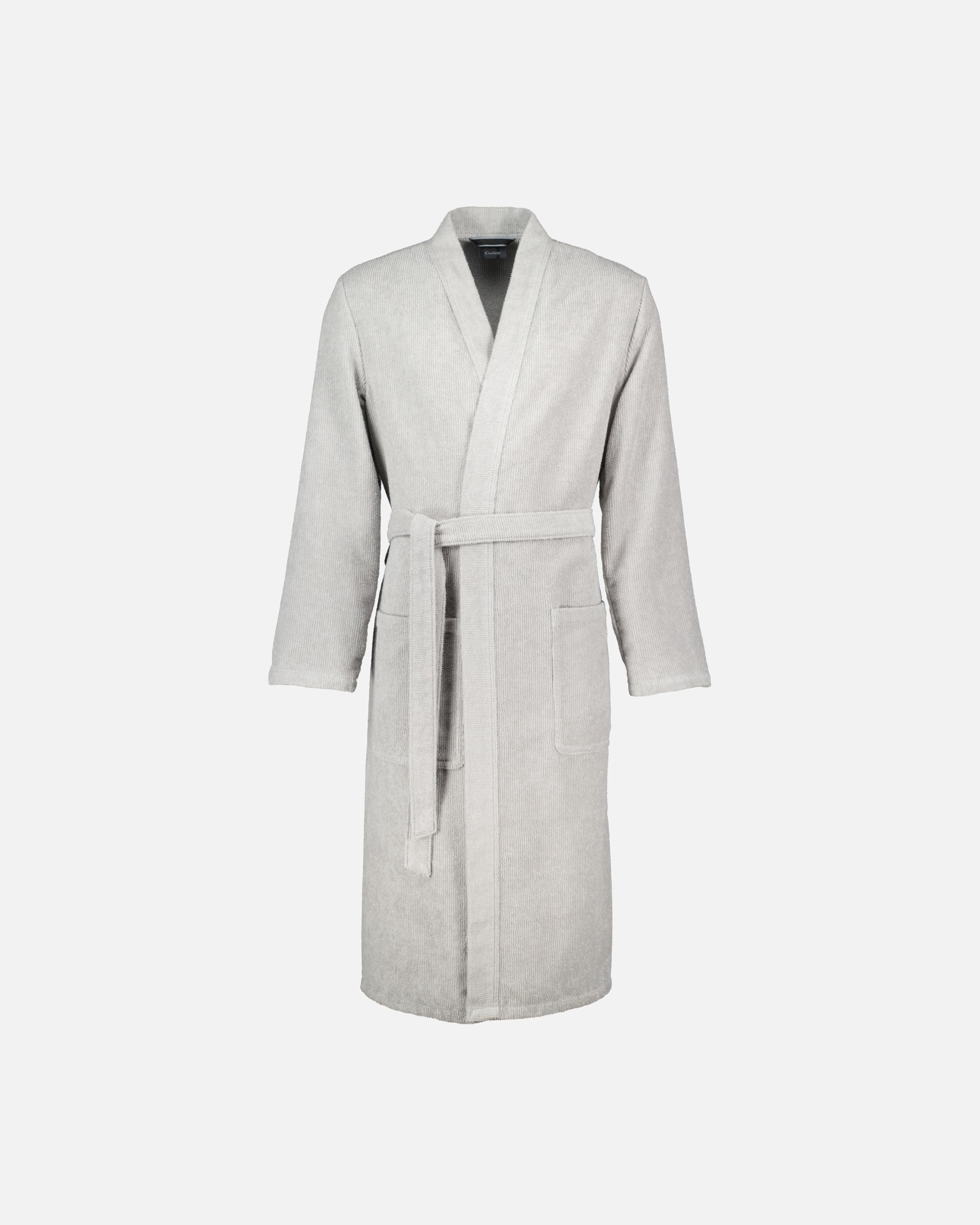 Bademantel für Männlich Cawö Cawö Bademäntel Herren Kimono Struktur 5509 stein - 727 S