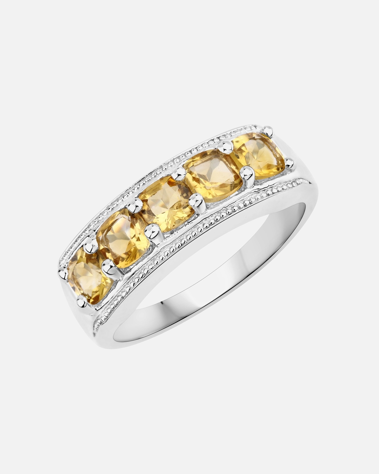 Ring für Weiblich Rafaela Donata Ring Sterling Silber Citrin in Silber 50
