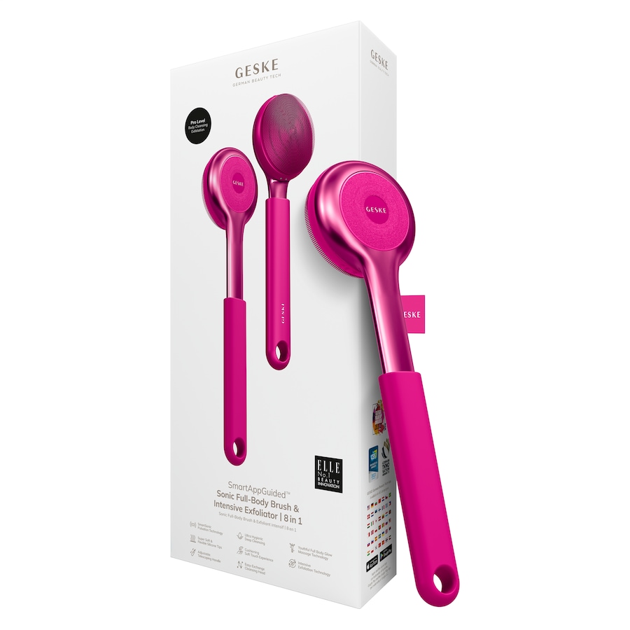 GESKE Sonic Full-Body Brush & Intensive Exfoliator | 8 in 1 Magenta