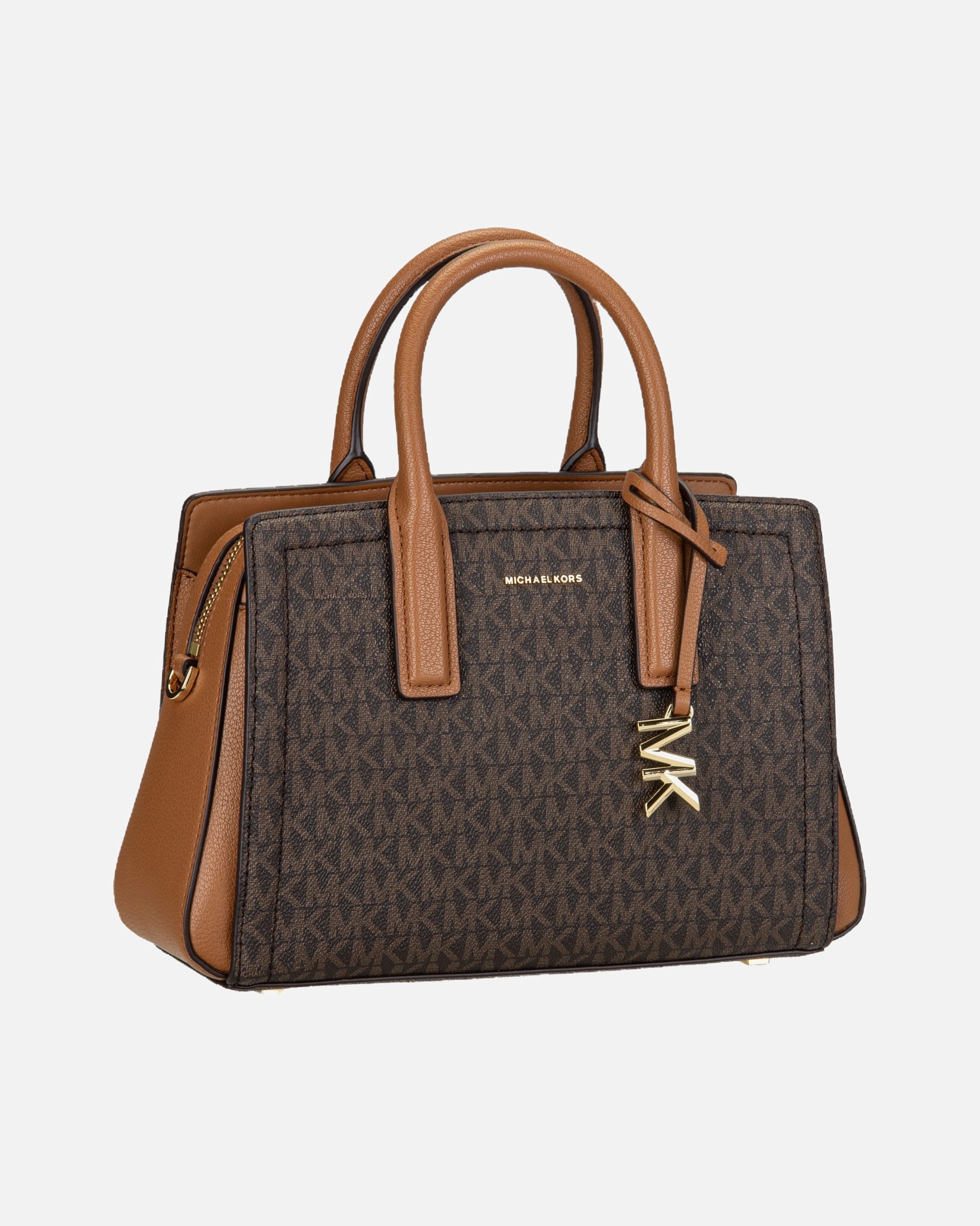 Handtasche für Weiblich Michael Kors Default Brand Line Handtasche Laila SM Satchel MK SIG Brown/Acorn