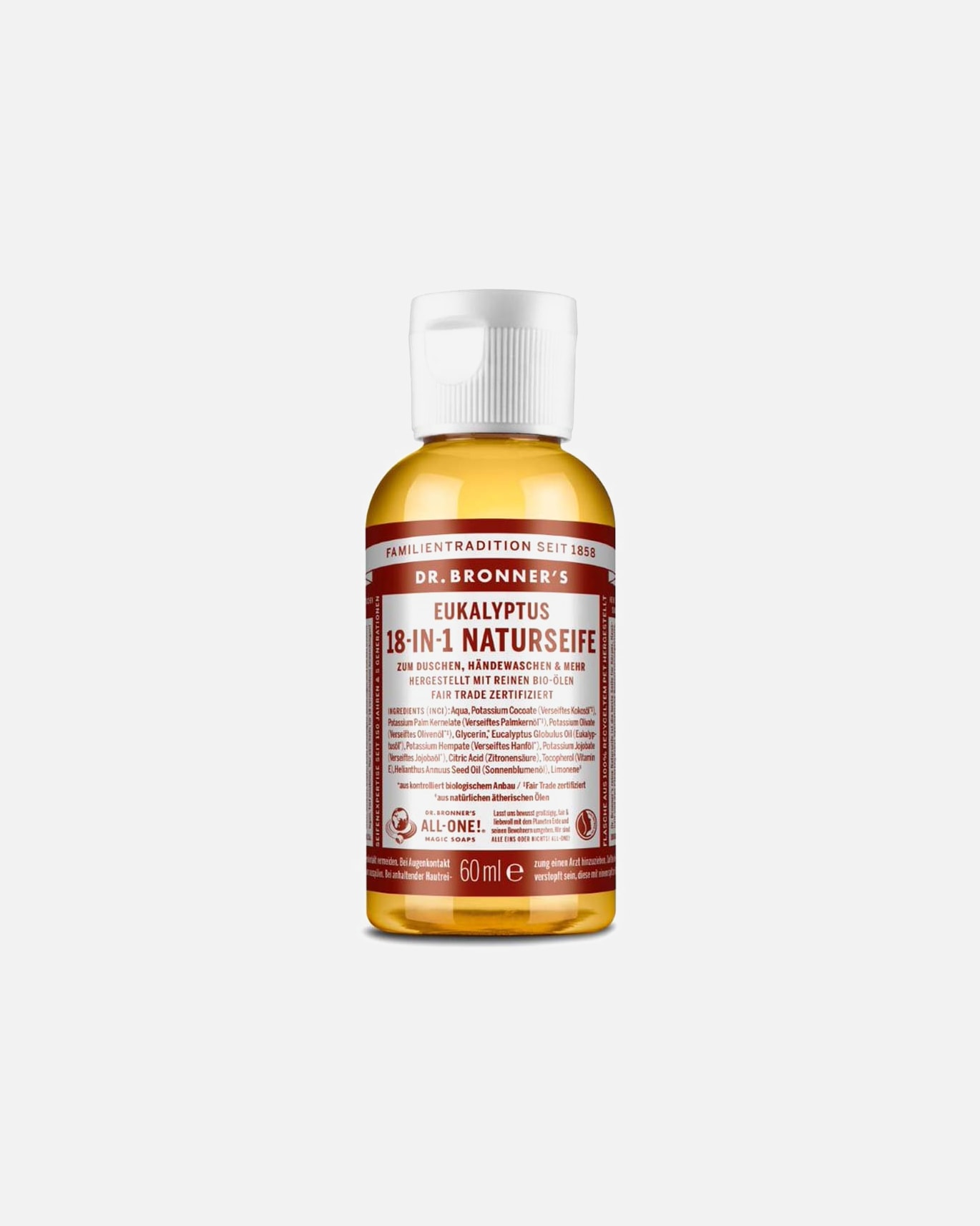 Körperseife für Unisex Dr. Bronner's Eukalyptus - 18in1 Naturseife 60 ml