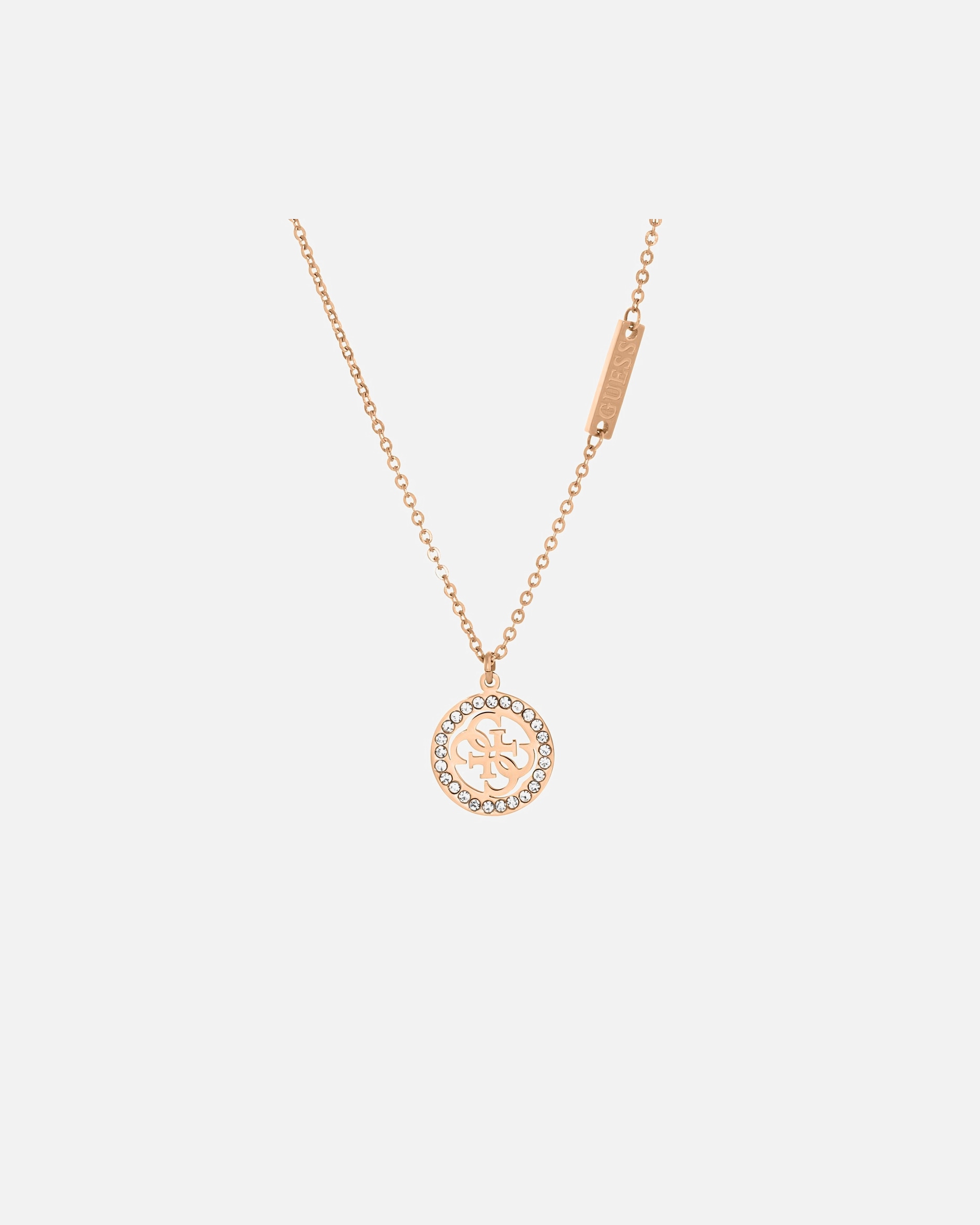 Halskette für Weiblich Guess Halskette 4G Logo Stahl Rose