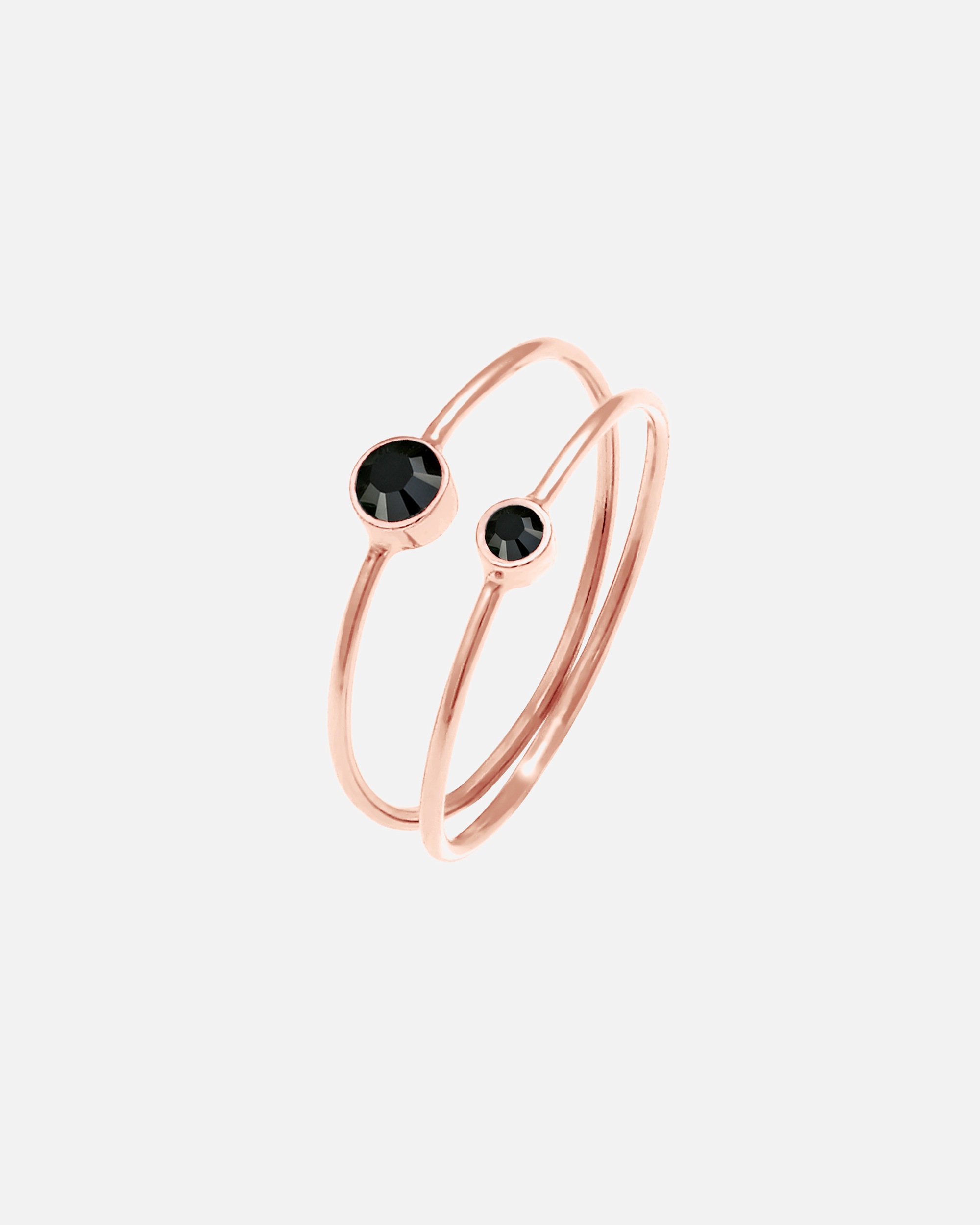 Ring für Weiblich Elli 2er Set Kristalle 925 Sterling Silber 54