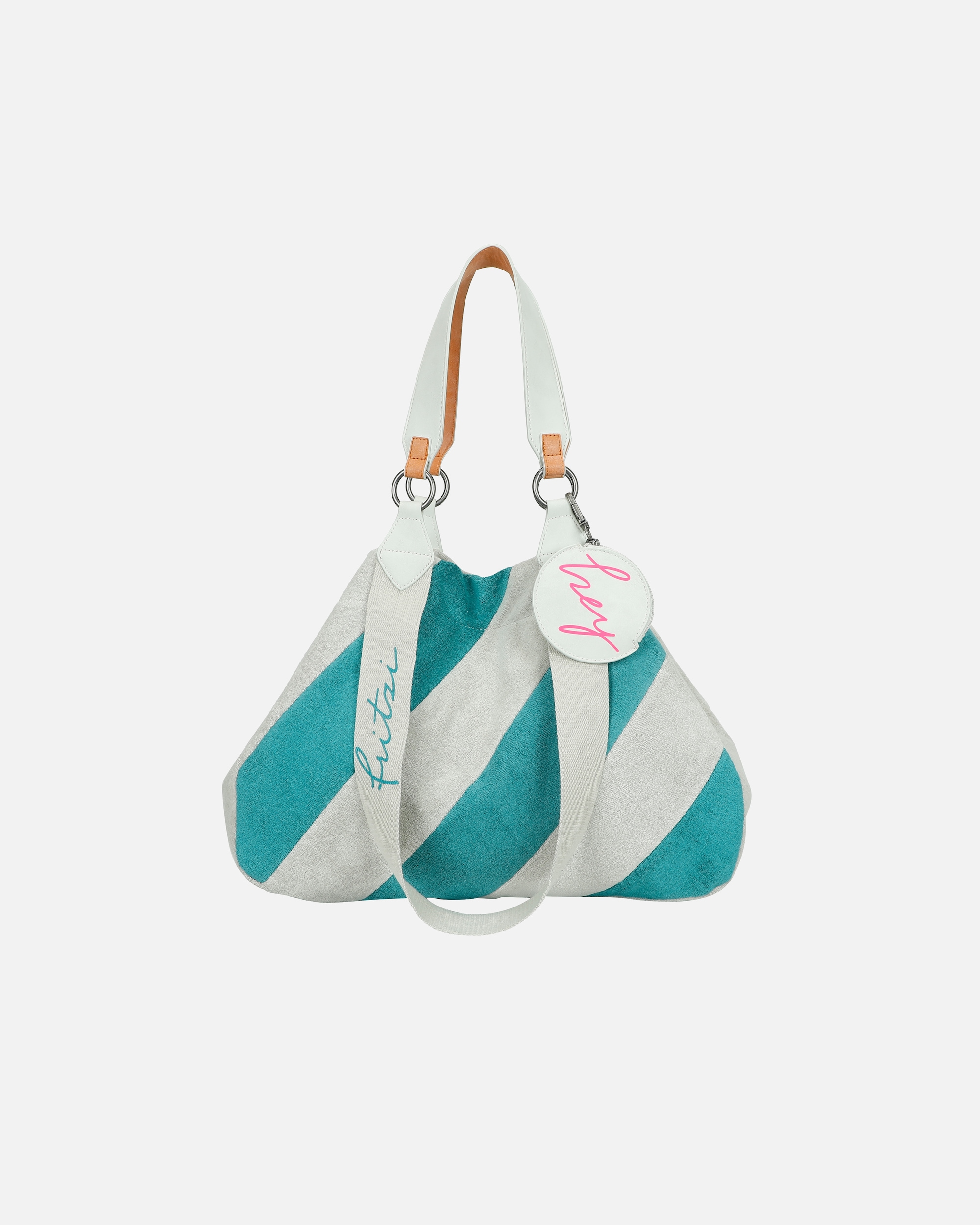 Handtasche für Weiblich Fritzi aus Preußen Shopper Izzy Medium mit abnehmbarem Pocketanhänger türkis