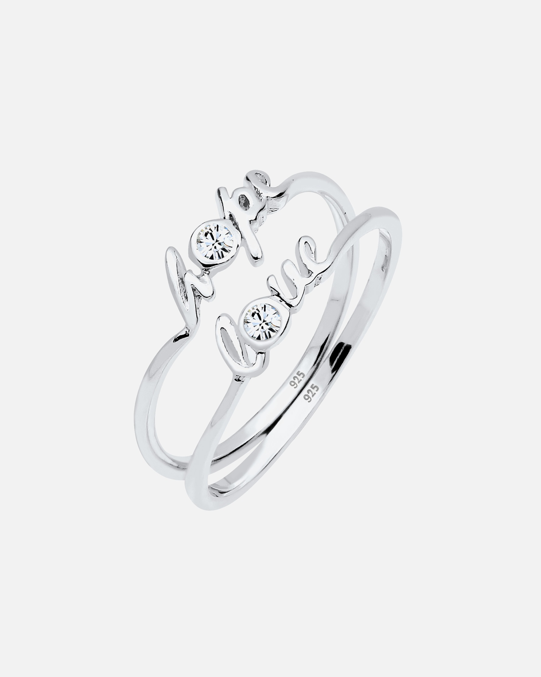 Ring für Weiblich Elli Hope Love 925 Silber, mit Kristallen von Swarovski® 52