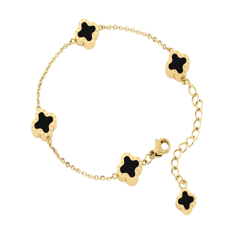 Lenoites Armband 'Four-leaf Clover Mini' gold black Damen