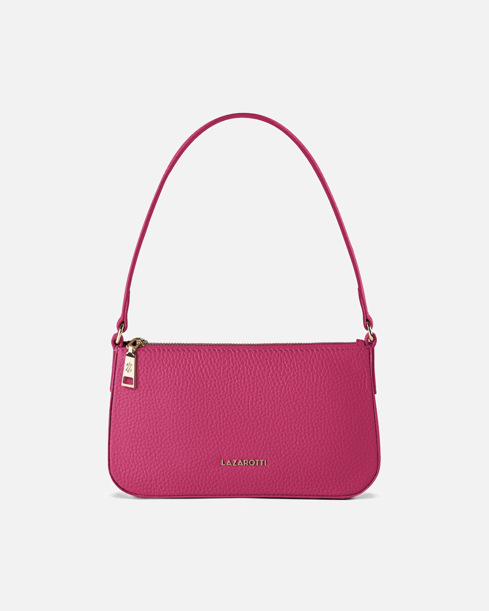 Clutch für Weiblich Lazarotti Bologna Leather Schultertasche hot pink