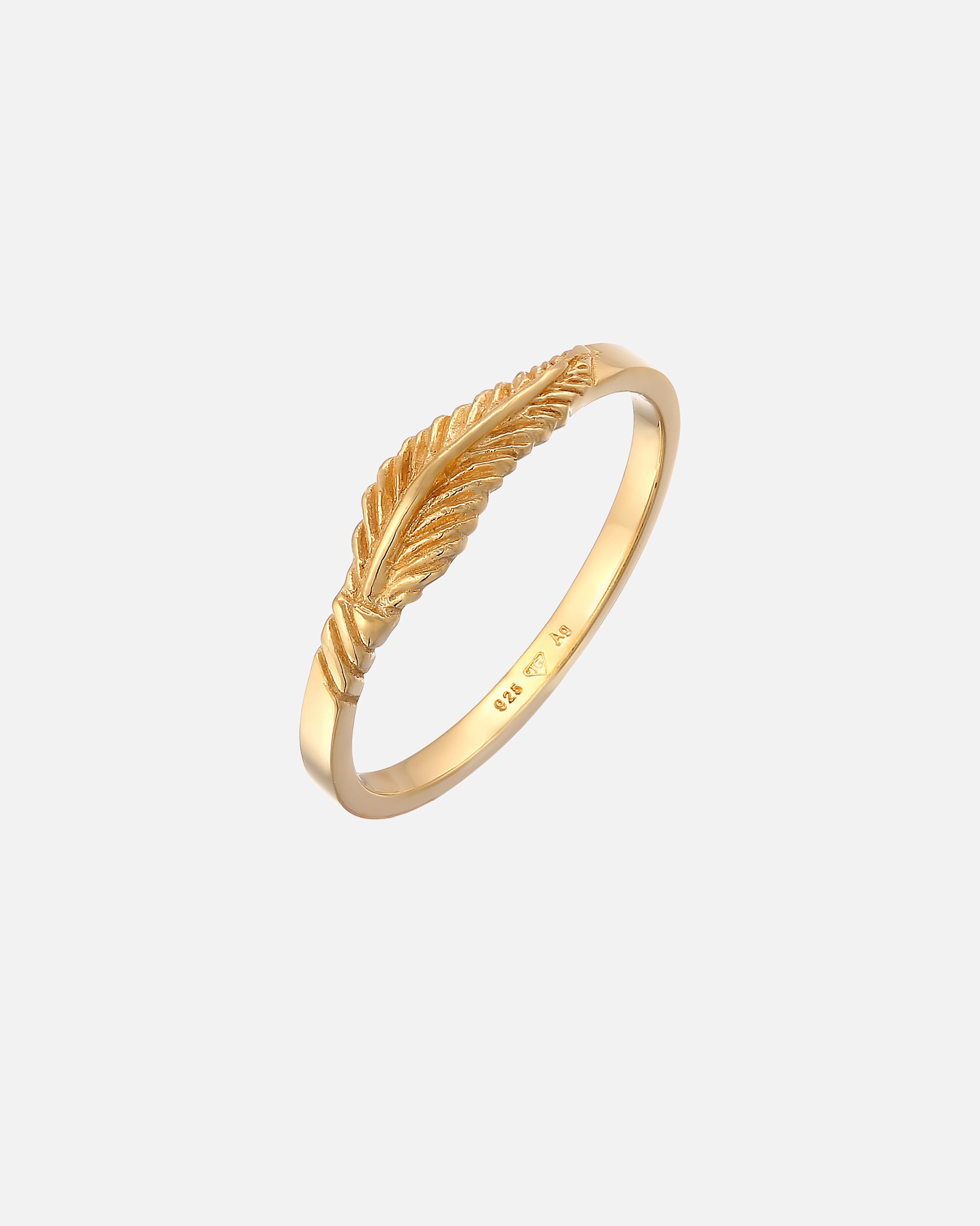 Ring für Weiblich Elli Feder Flügel Boho Trend Festival 925 Silber 58