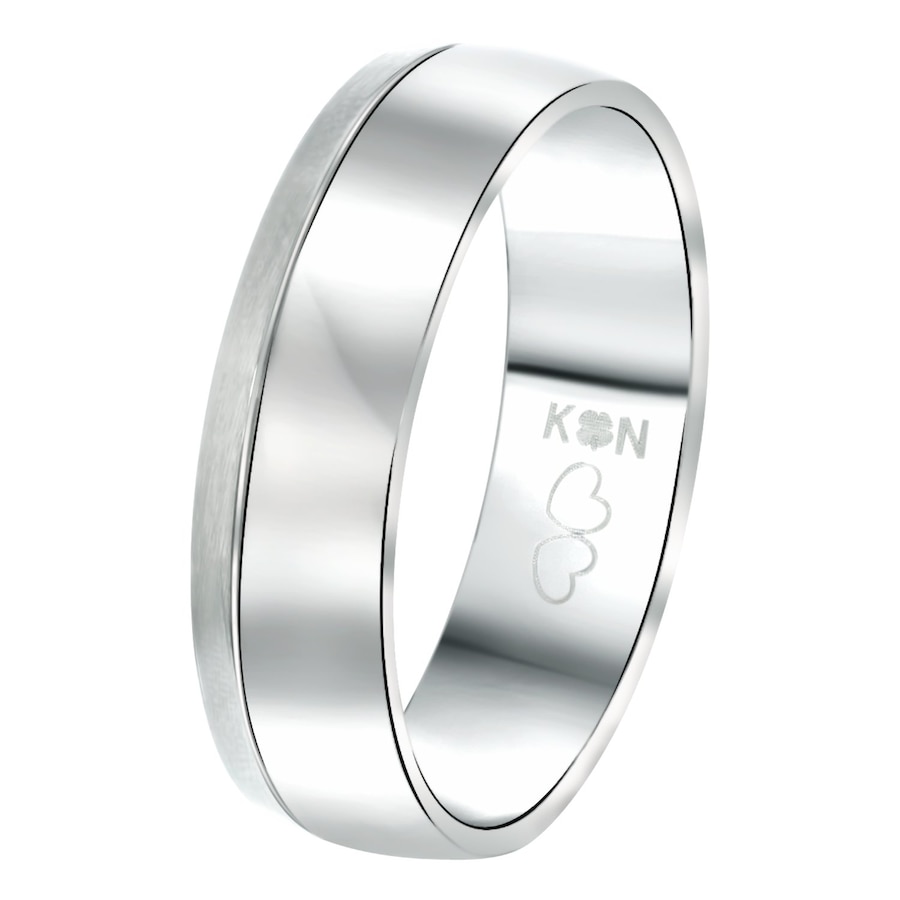 Lucardi Ringe 'Maldives' Stahl - silbern 64mm Herren