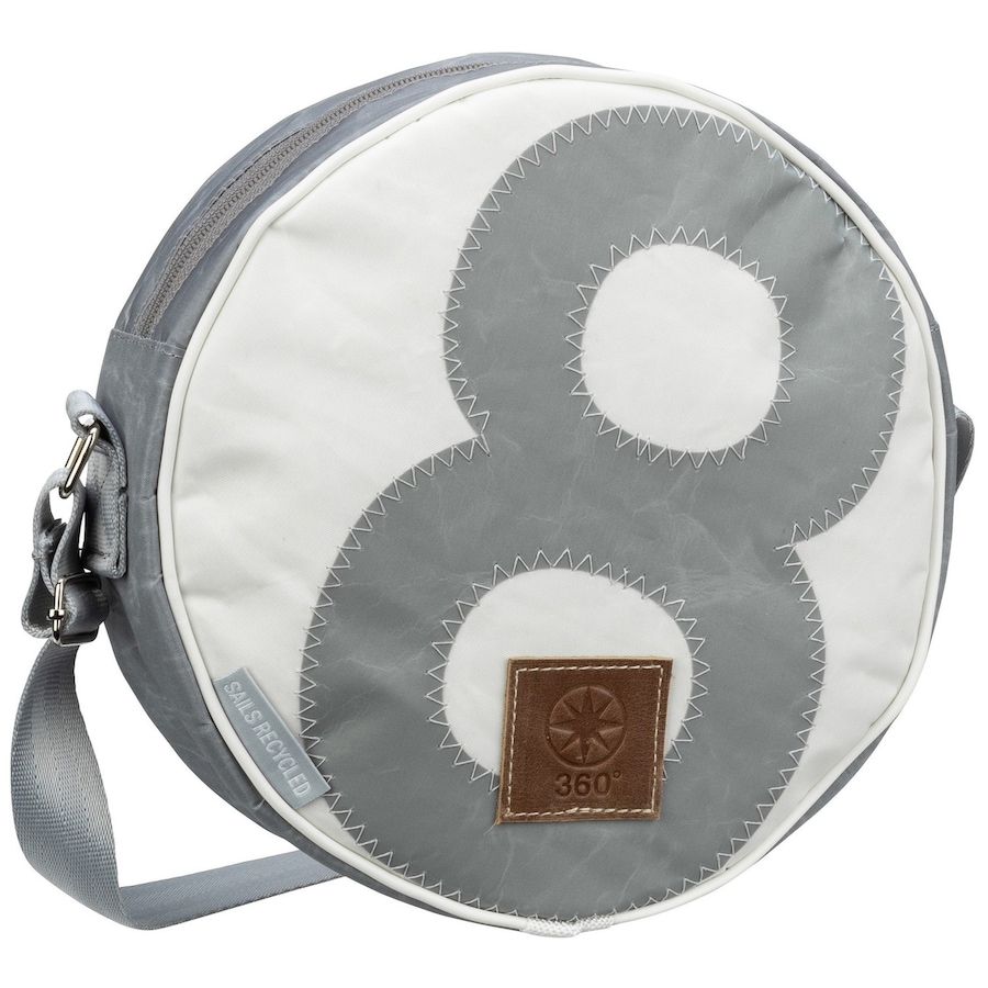 360Grad Umhängetasche Genua Weiß/Grau Violett Damen