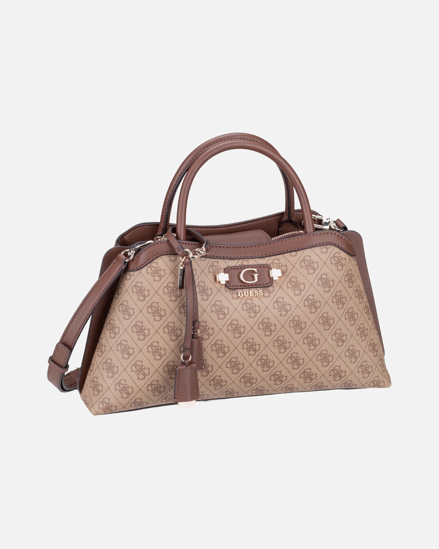 Tasche für Weiblich Guess Lindsey Henkeltasche Latte Logo