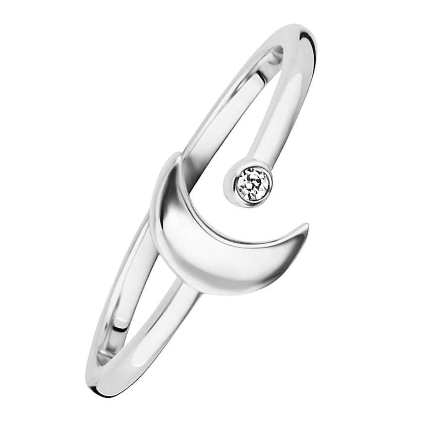 caï Caï Damen-Damenring 925er Silber rhodiniert 1 Zirkonia 52 32005486 54 Damen