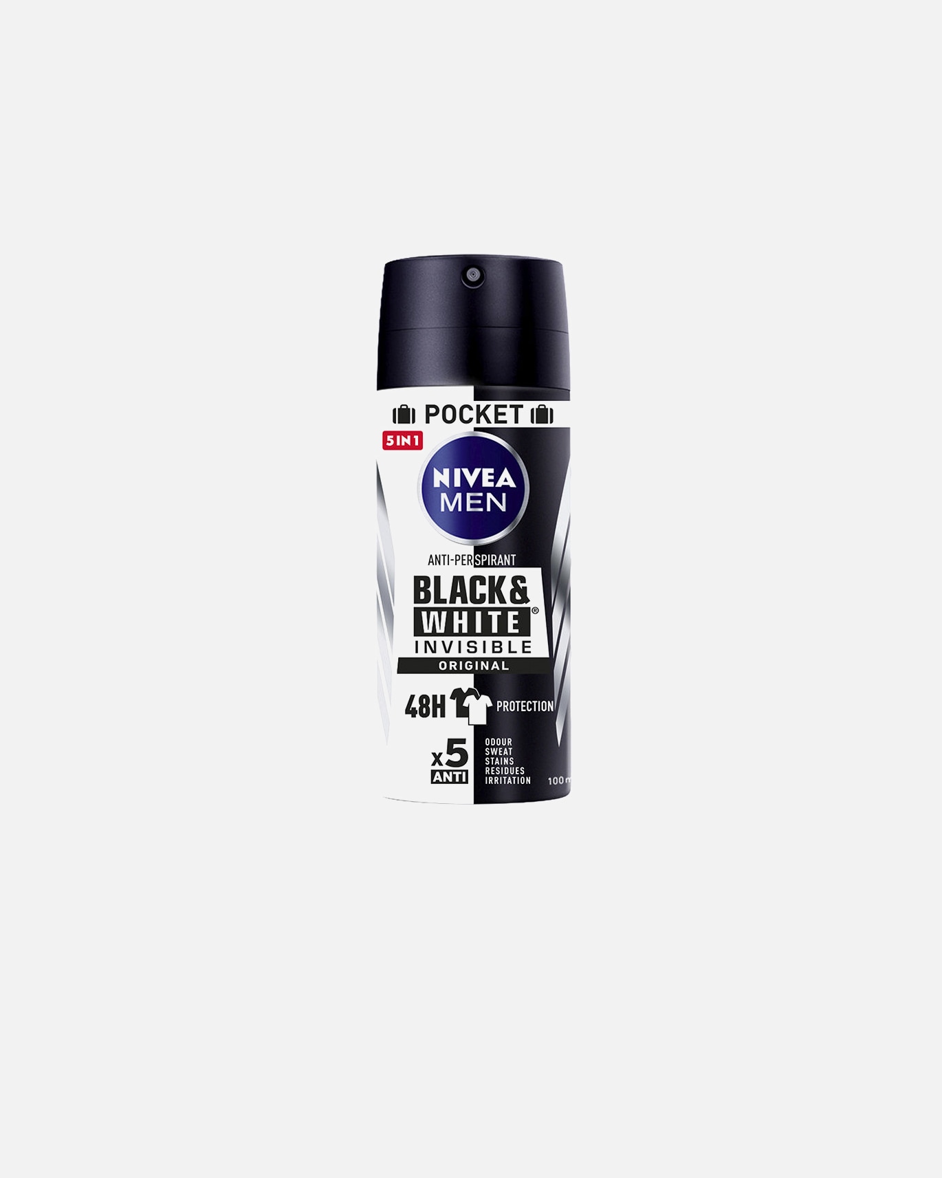 Deodorant für Männlich NIVEA MEN BLACK &, WHITE INVISIBLE Deodorant Spray 100 ml