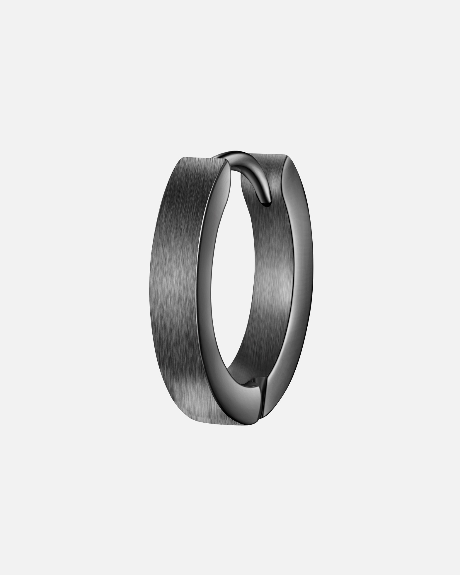 Creolen für Männlich True Rebels Creolen aus Edelstahl in Gunmetal 15,5 mm