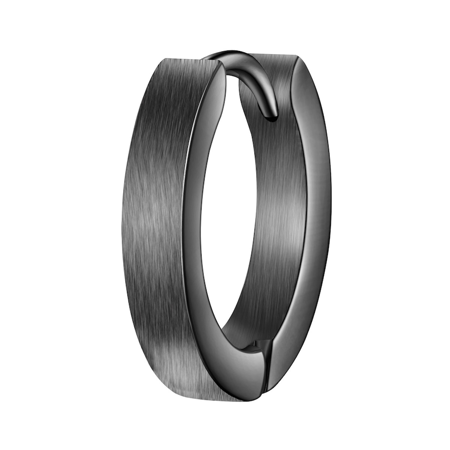 True Rebels Creolen aus Edelstahl in Gunmetal 15,5 mm Herren