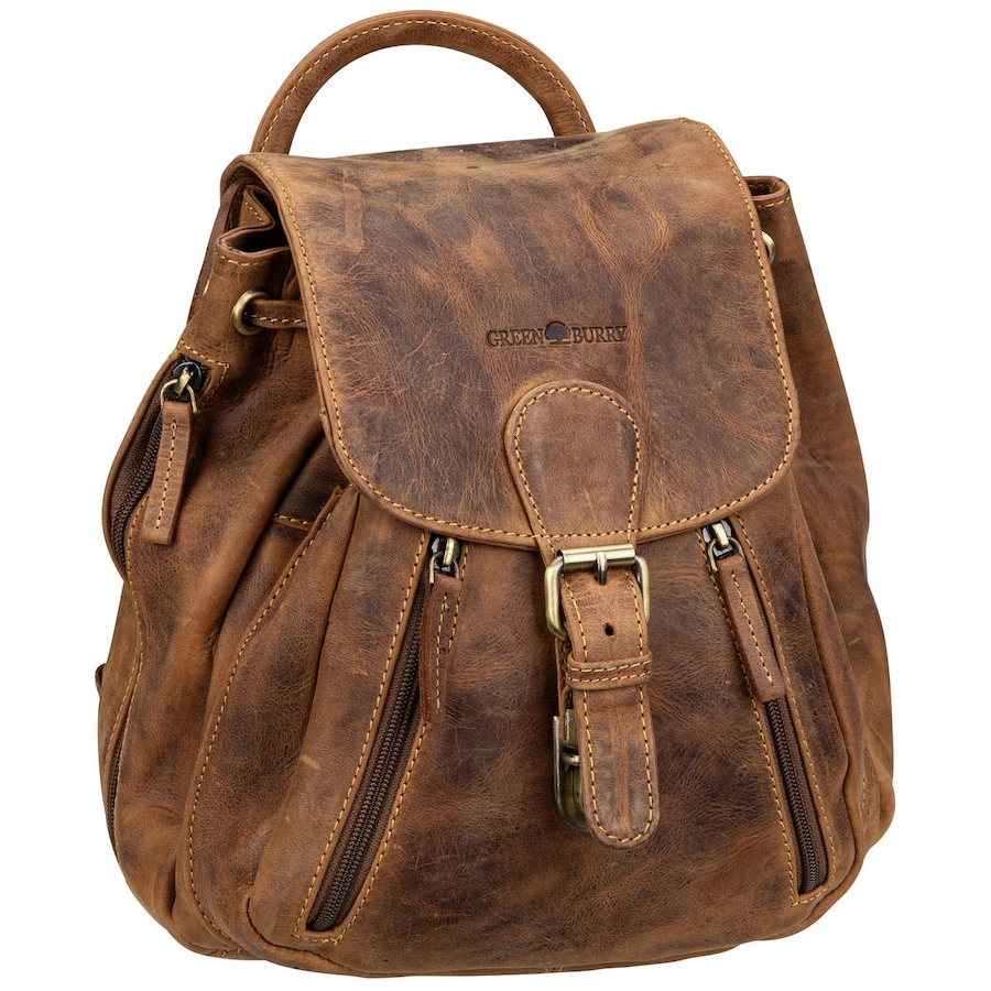Greenburry Rucksack Vintage 1605 Daypack Sattelbraun Braun Damen