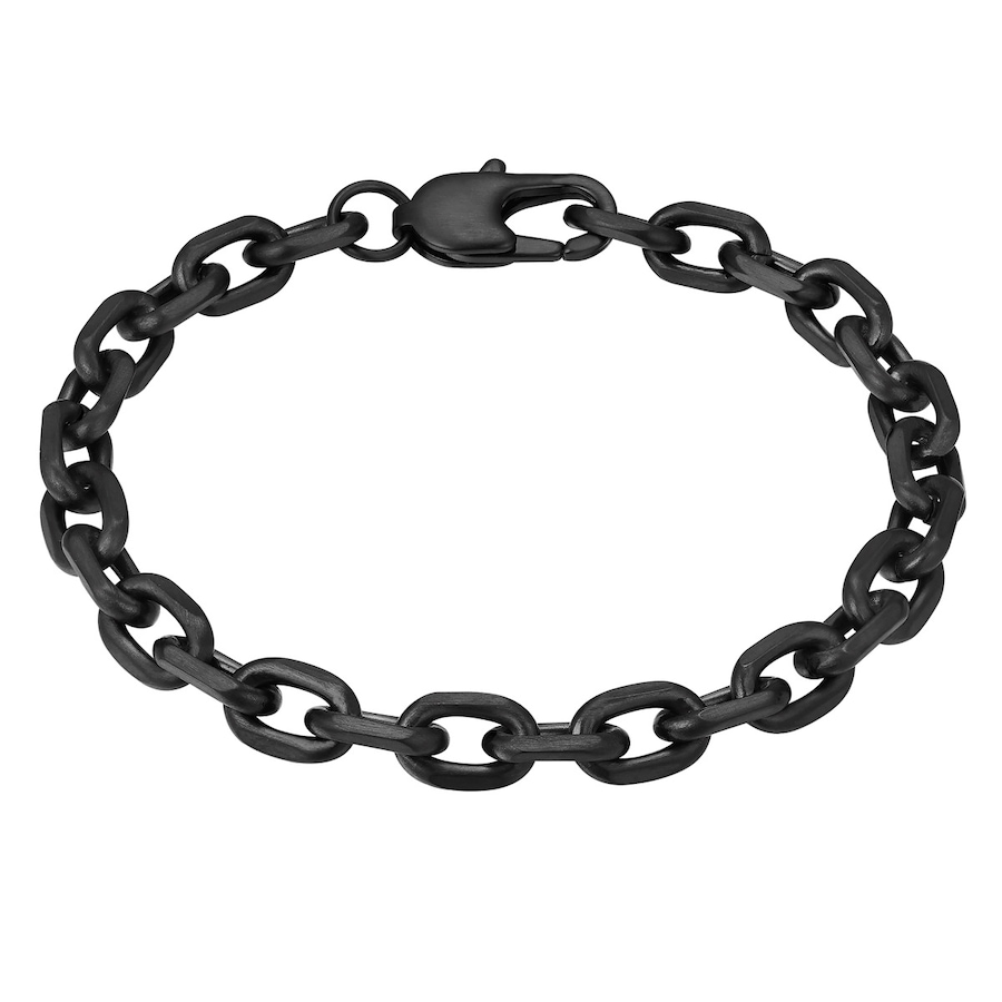 True Rebels Armband aus Edelstahl in Schwarz 19 cm Herren